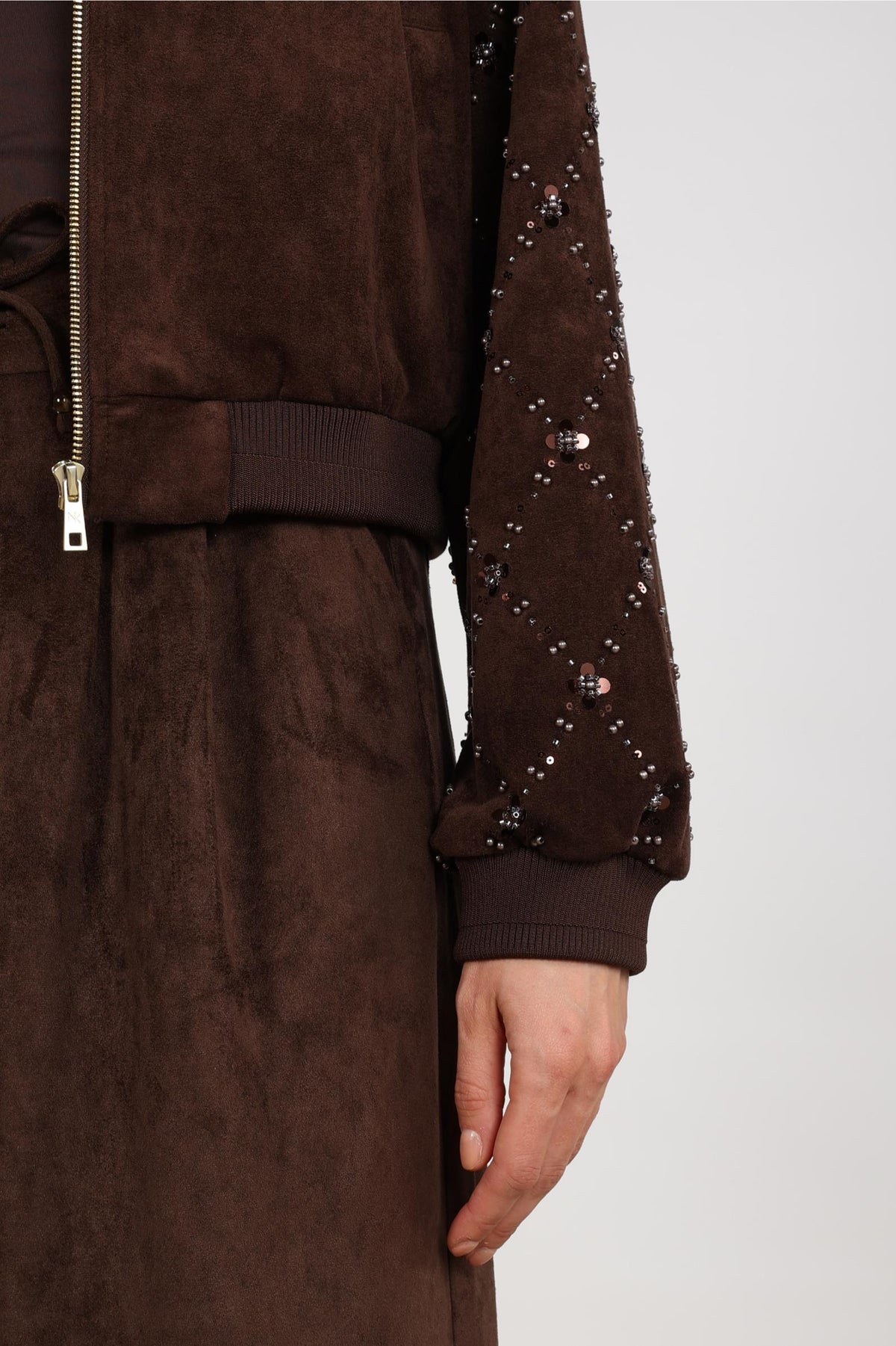 Daisy Bomber Suede | Chocolate