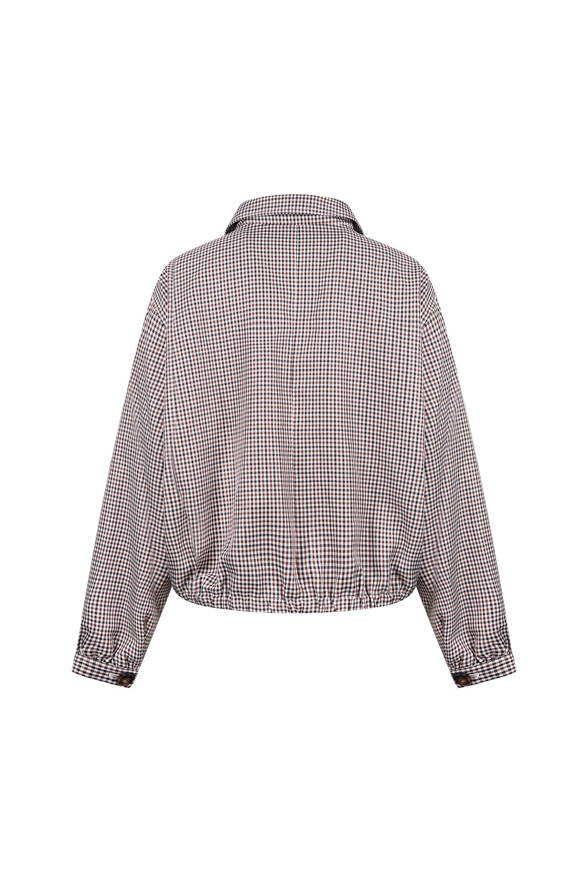 Dominique Jacket Check | Offwhite/Espresso