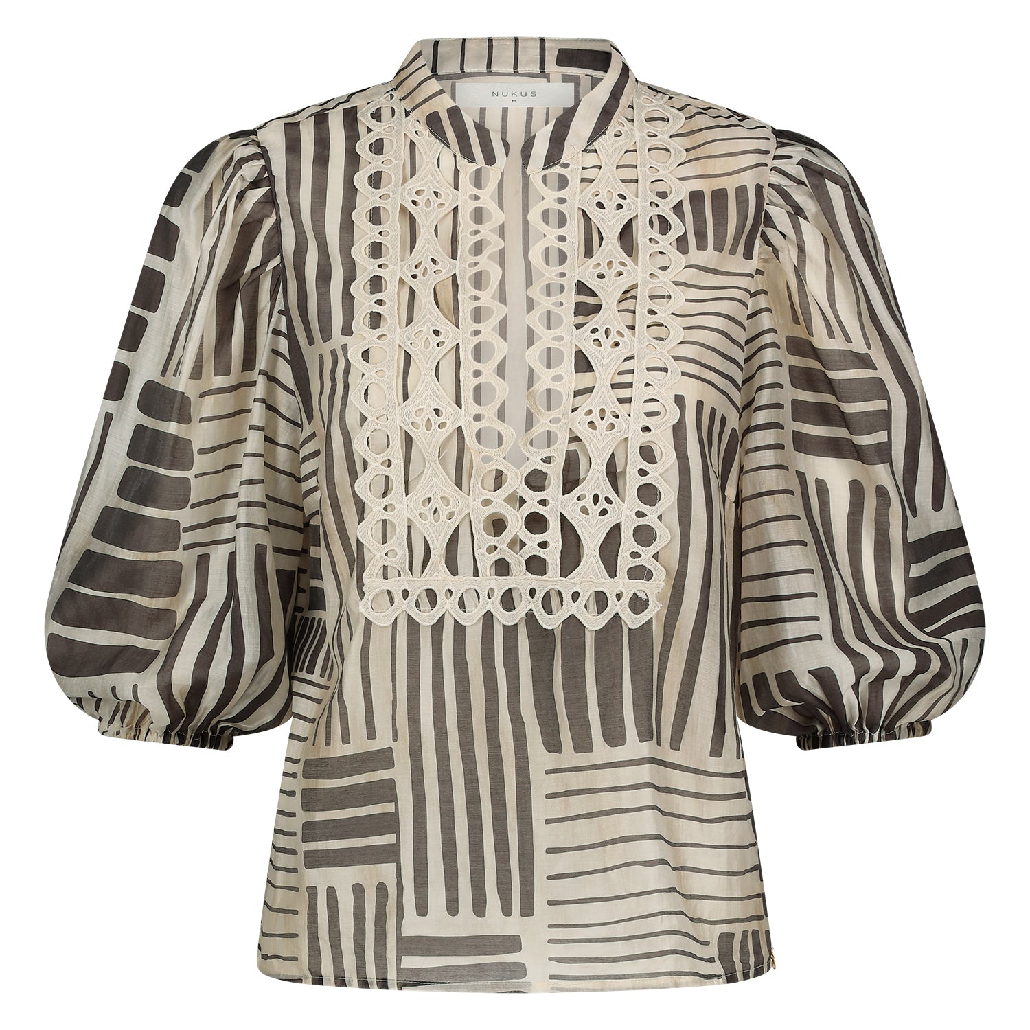 Mae Top Stripes | Offwhite/Greige