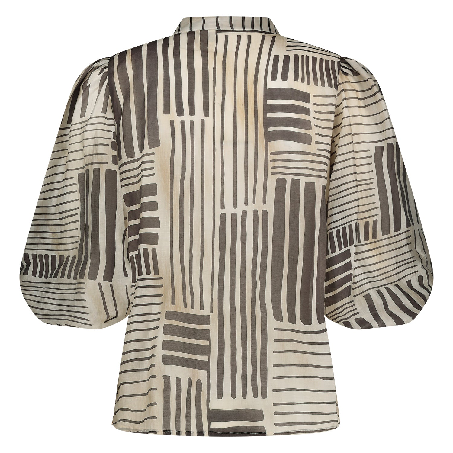 Mae Top Stripes | Offwhite/Greige