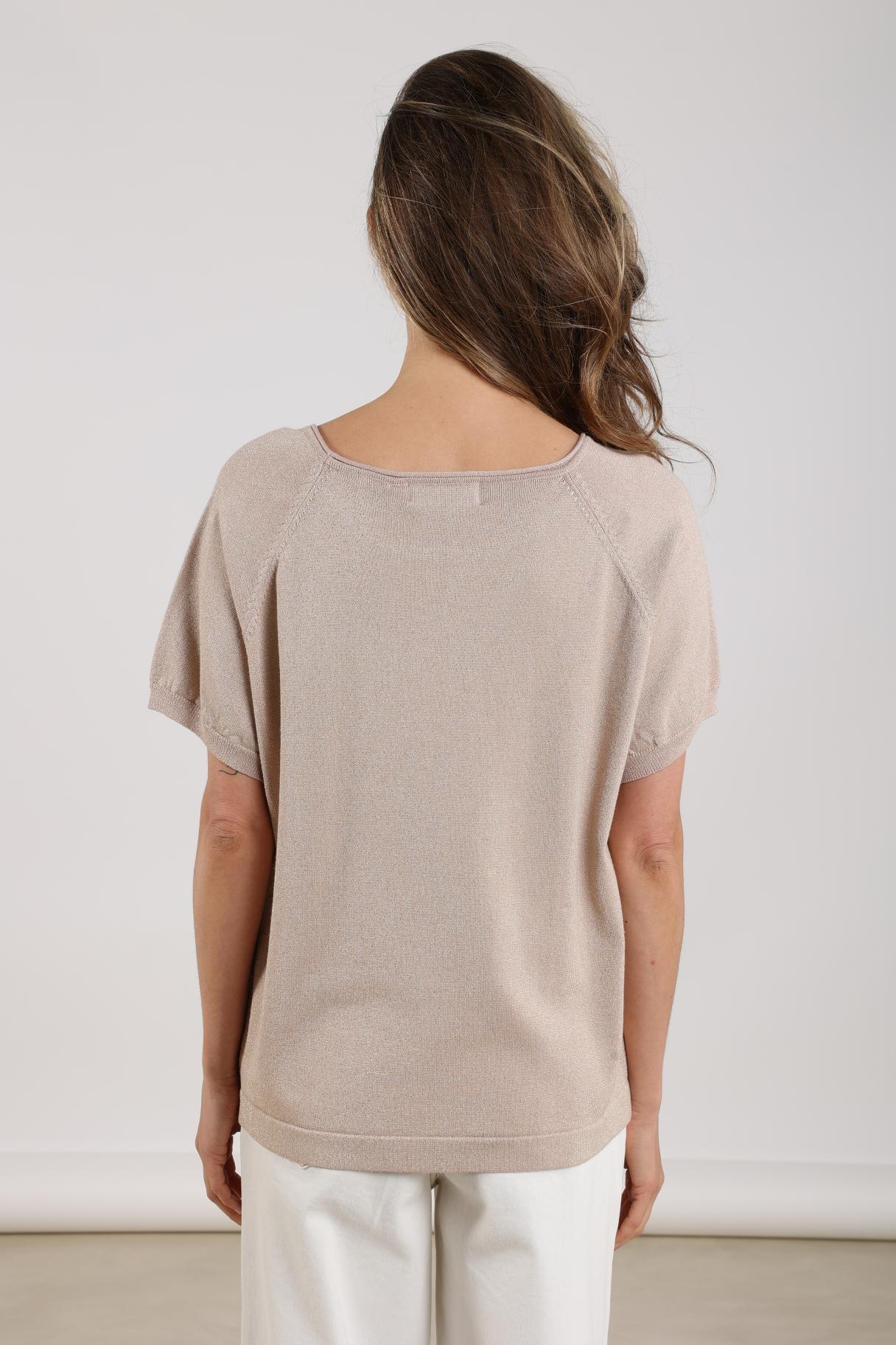 Anita Top Lurex | Dusty Pink