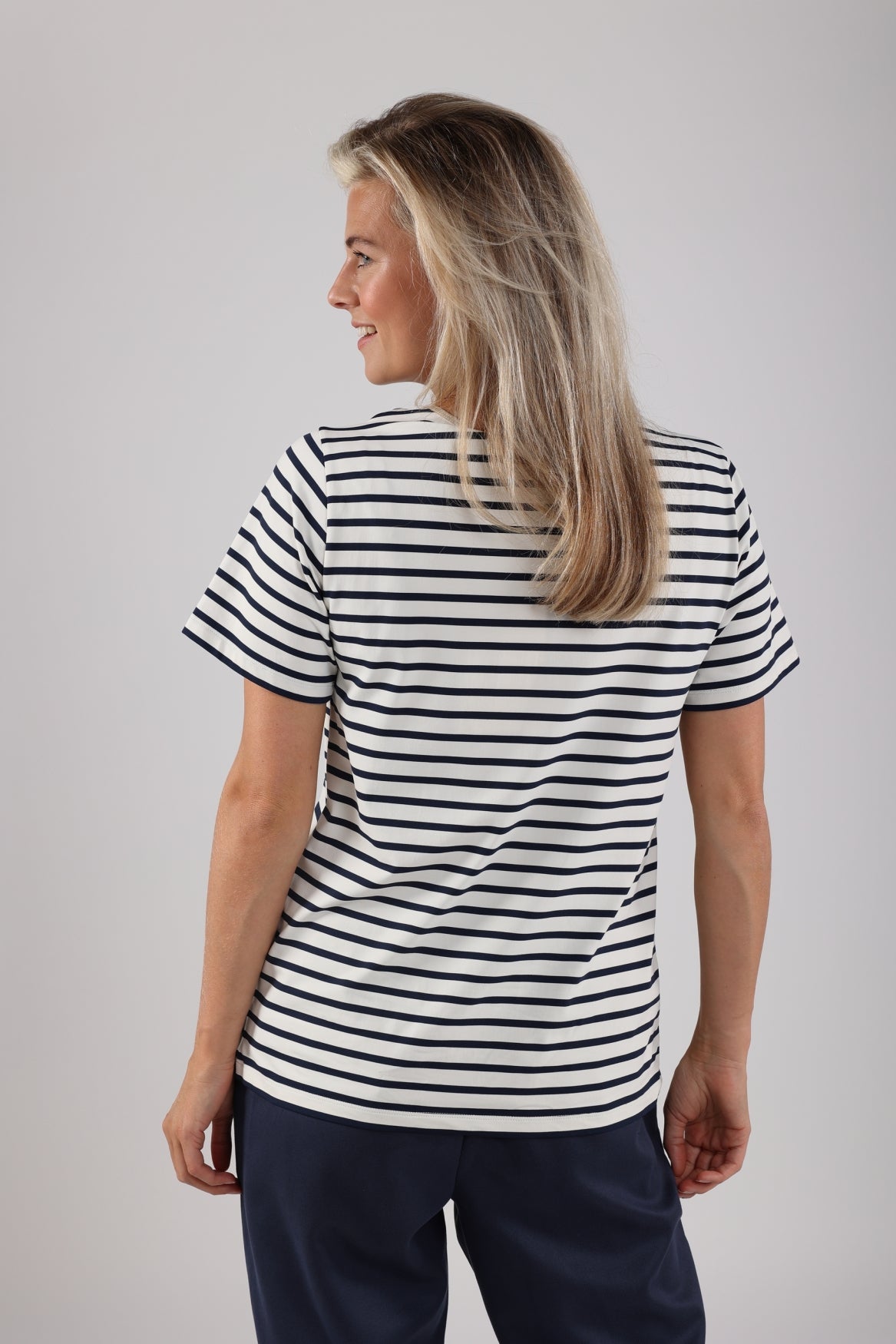Tirza Top Stripe | Offwhite/Navy