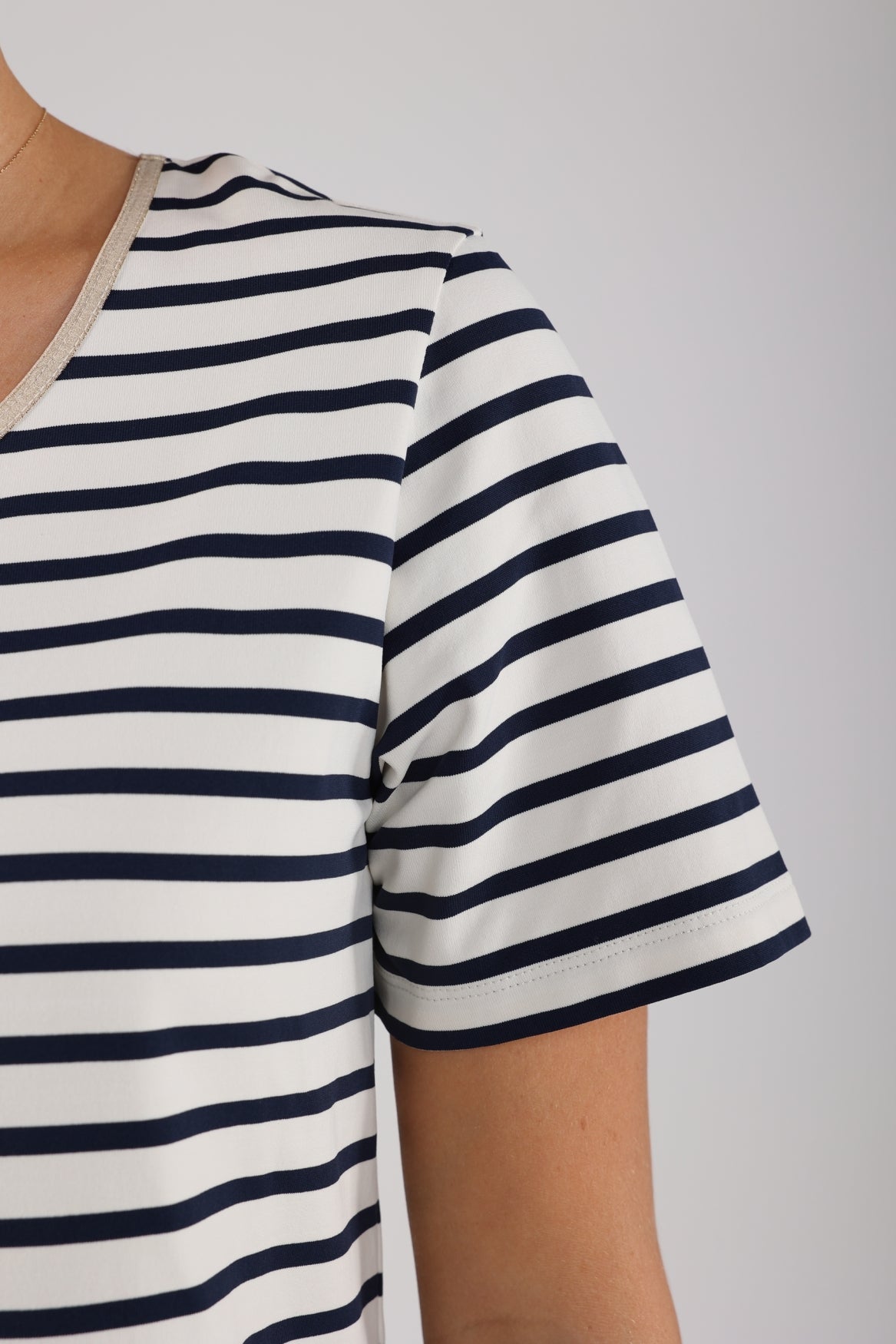 Tirza Top Stripe | Offwhite/Navy