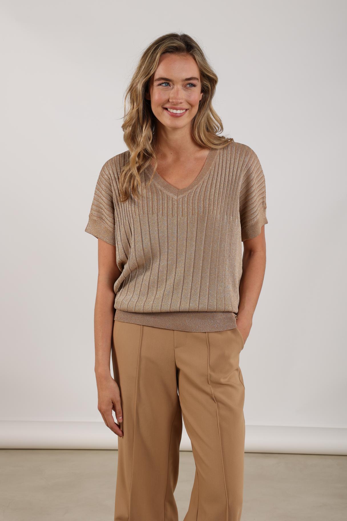 Raya Top Lurex | Camel