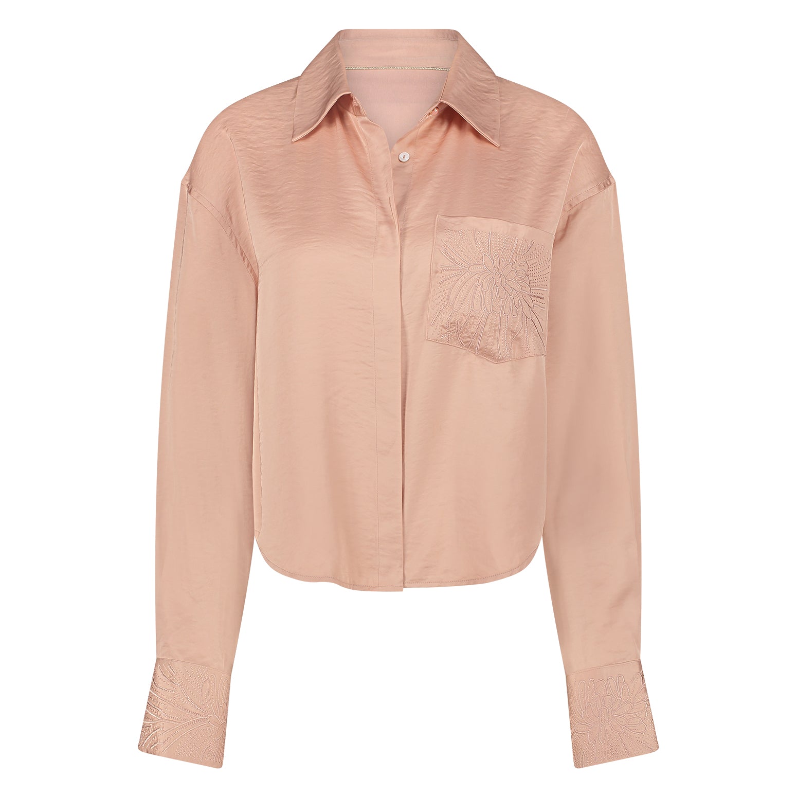Lynn Blouse Silky | Salmon