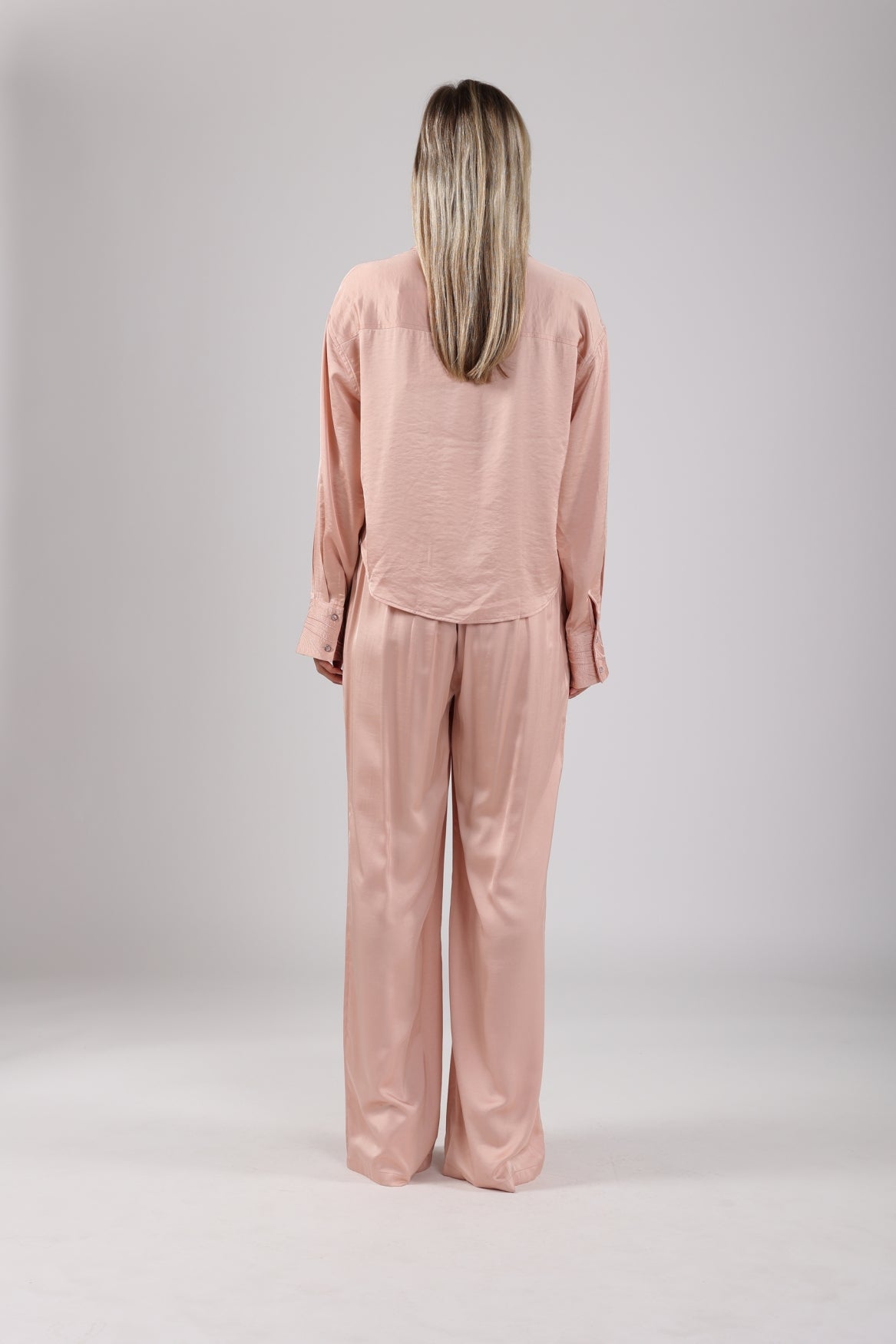 Lynn Blouse Silky | Salmon