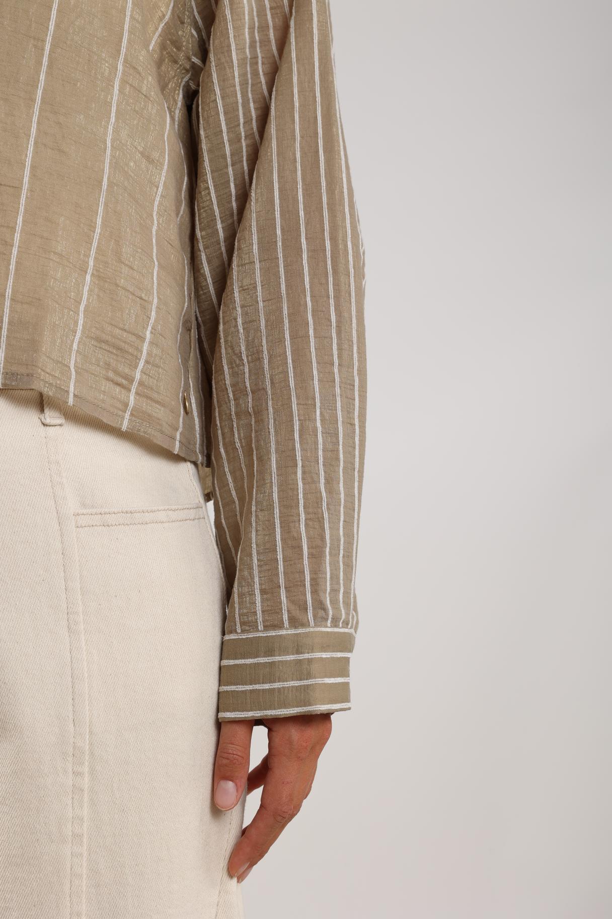 Nelly Blouse Stripe | Army