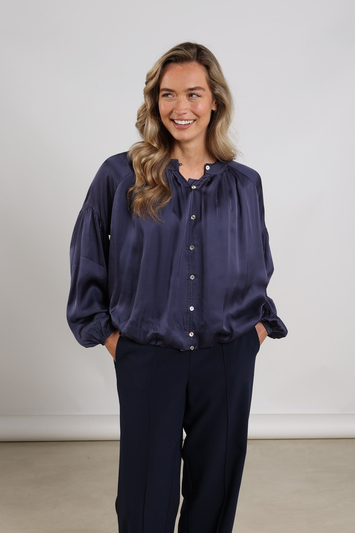Elly Blouse | Navy