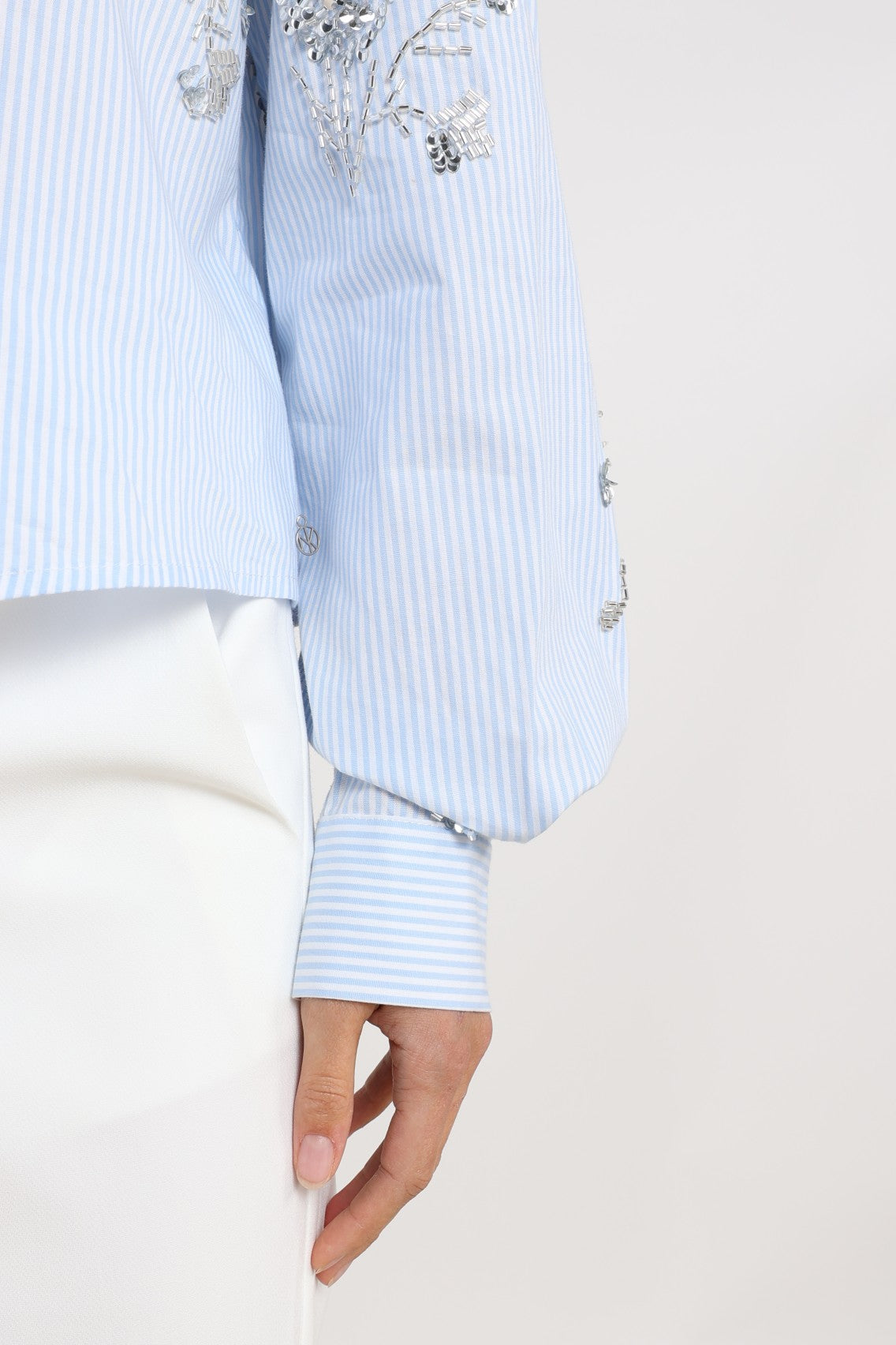 Adora Blouse Stripe | Cloudy/Offwhite
