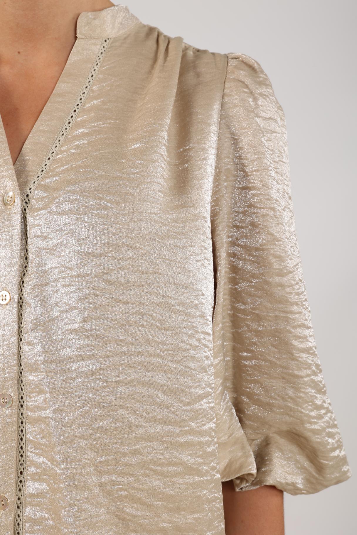 Rosie Blouse Shiny | Sand