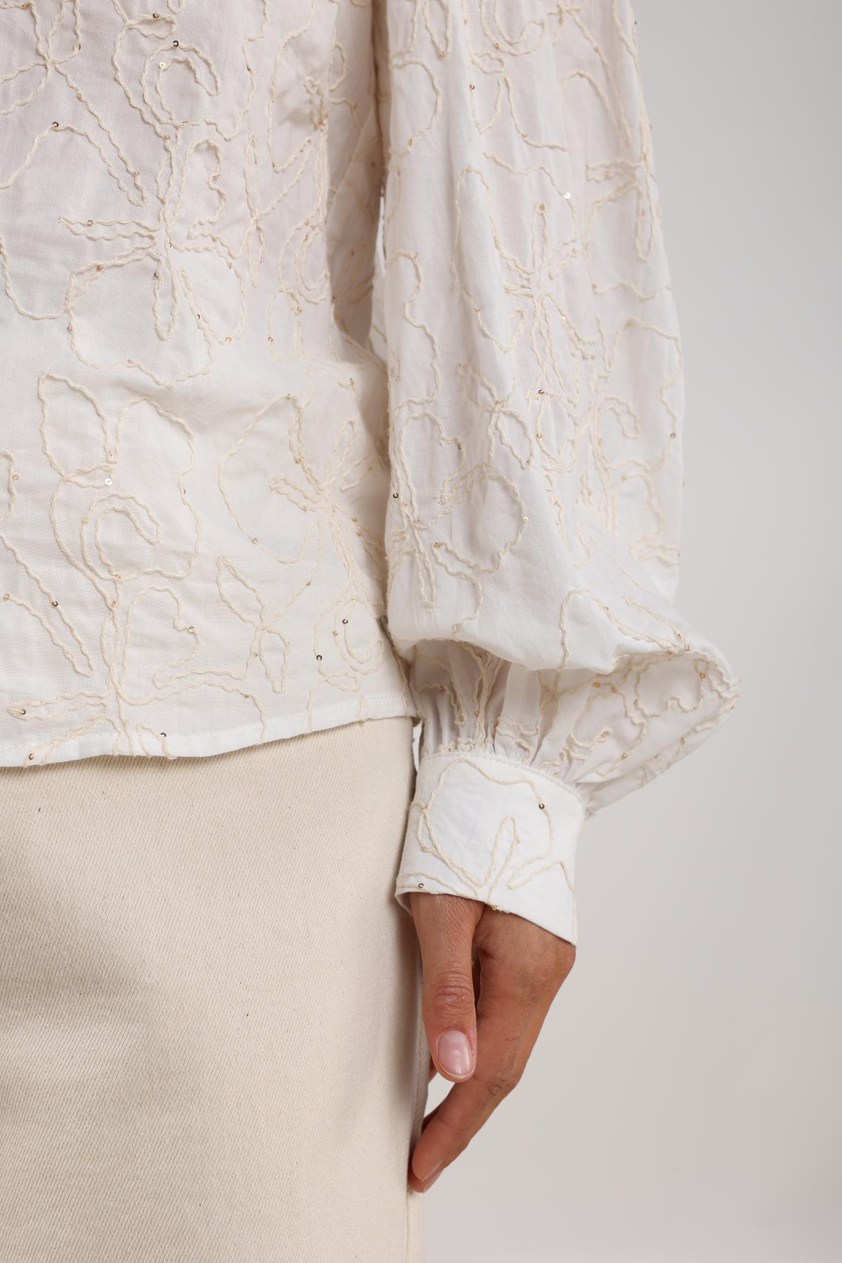 Lizzy Blouse Embroidery | Off White