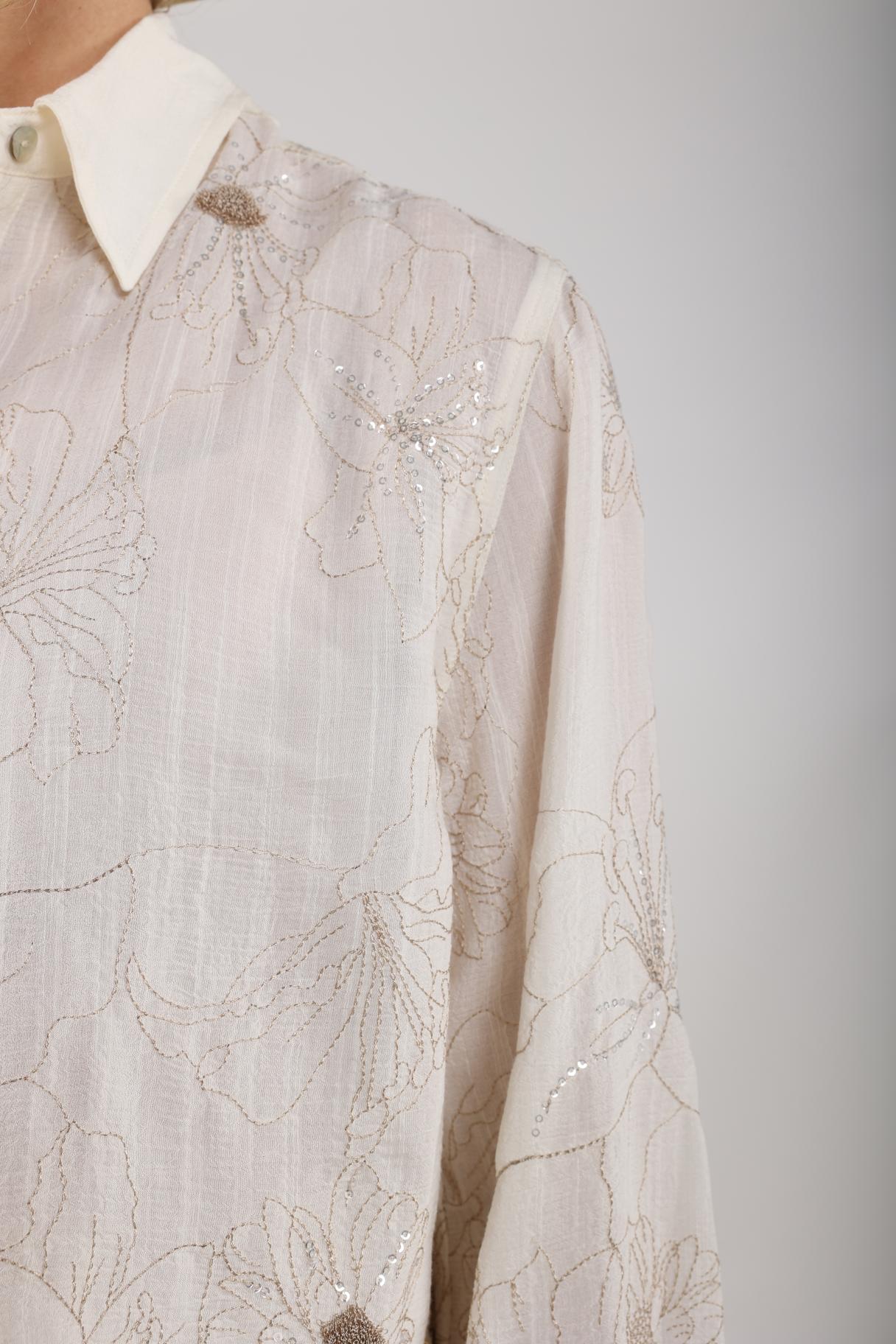 Adora Blouse Embroidery | Off White