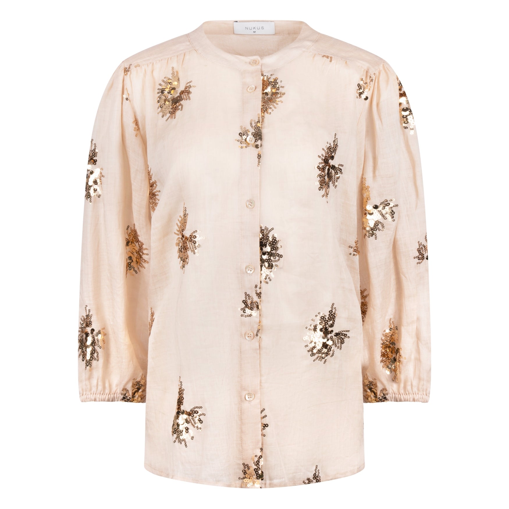 Lynn Blouse Paillet | Sand/Gold