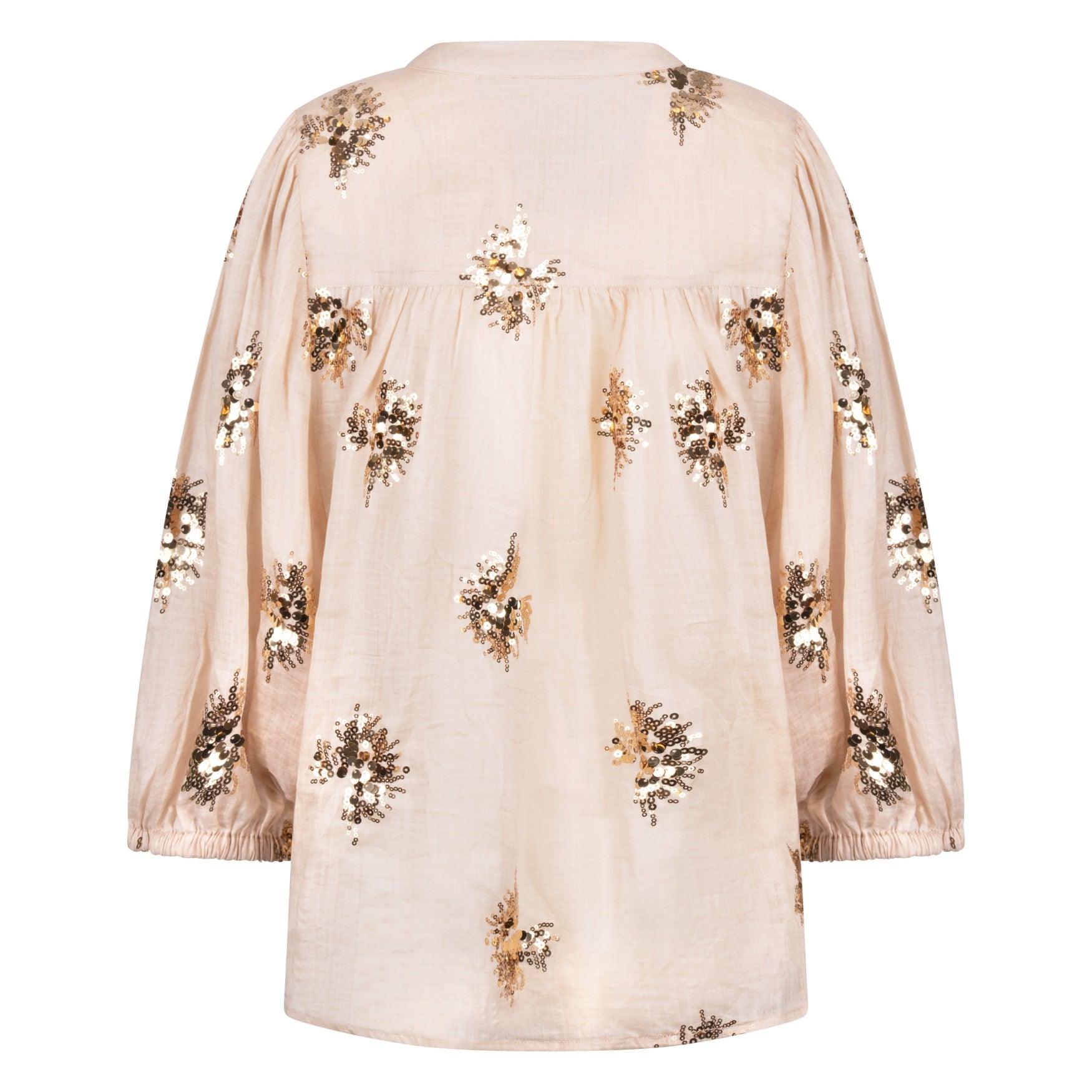 Lynn Blouse Paillet | Sand/Gold