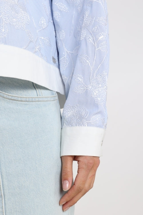Meave Blouse Embroidery | Offwhite/Cloudy