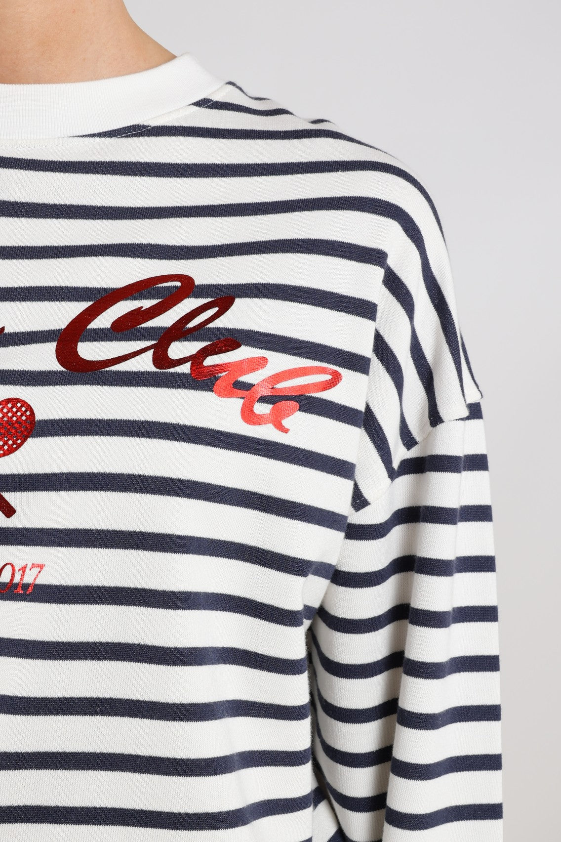 Paige Sweater Stripe | White/Blue