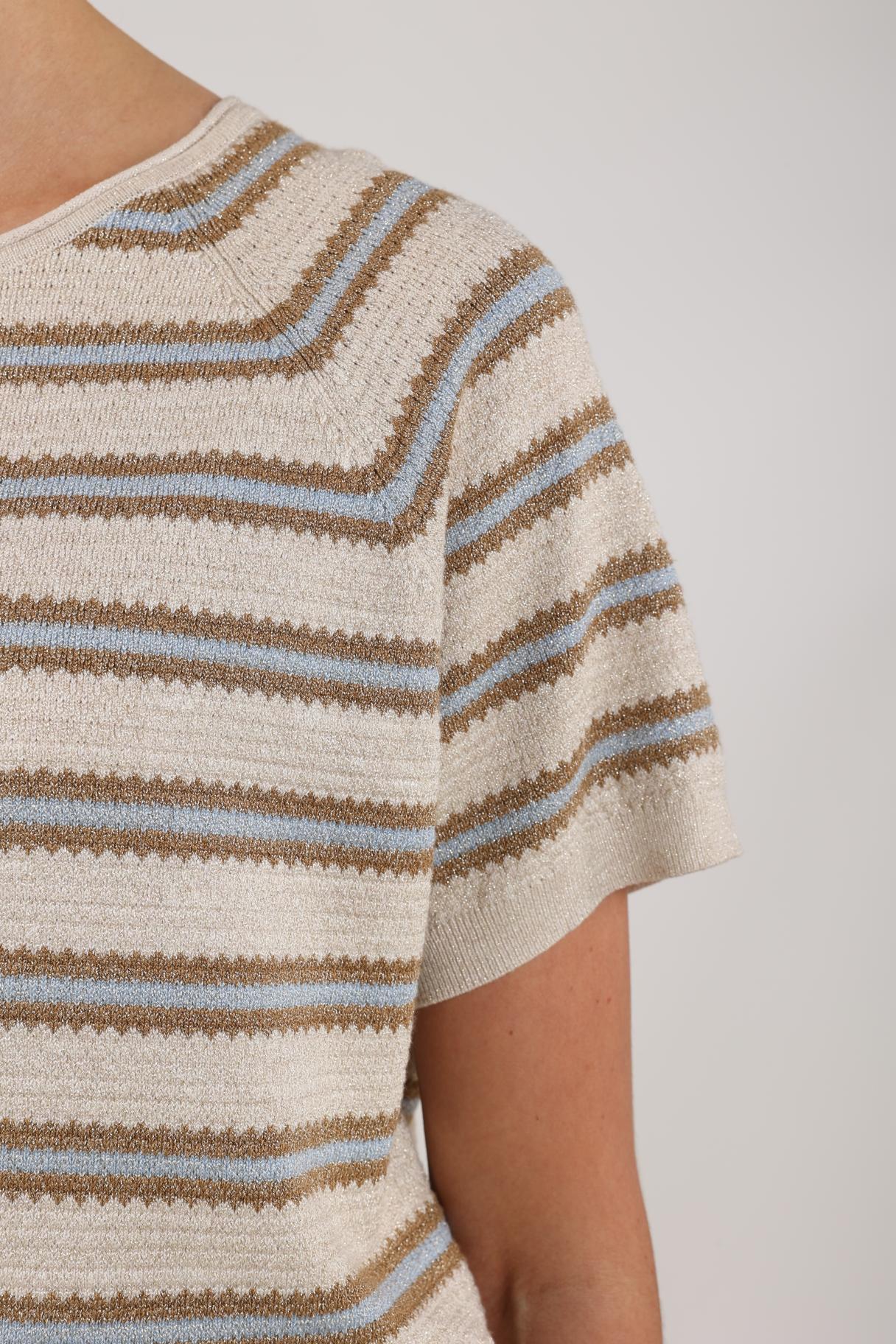 Rachel Pullover Stripe | Sand/Cloudy