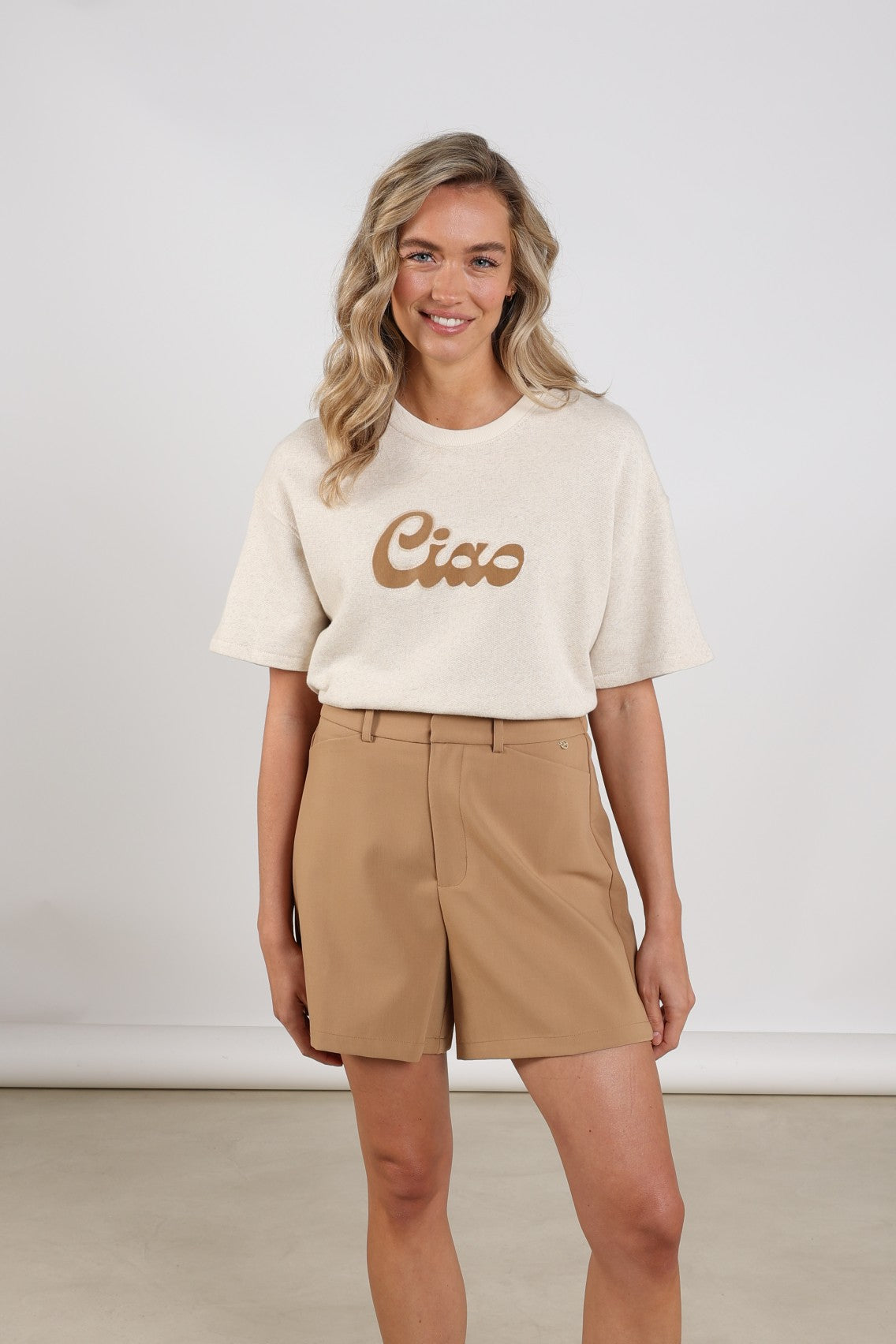 Ciao Pullover | Sand Melange/Camel