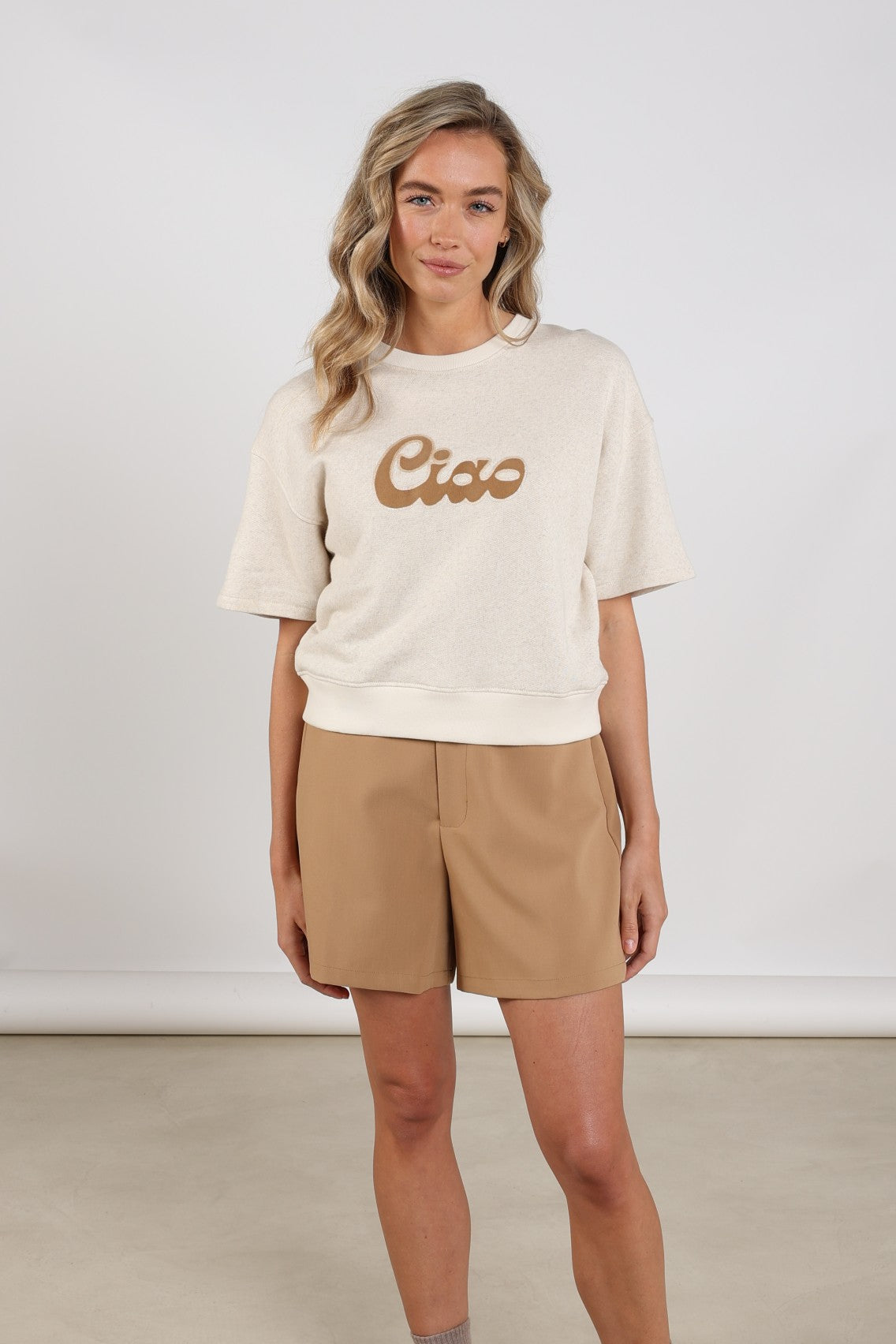 Ciao Pullover | Sand Melange/Camel