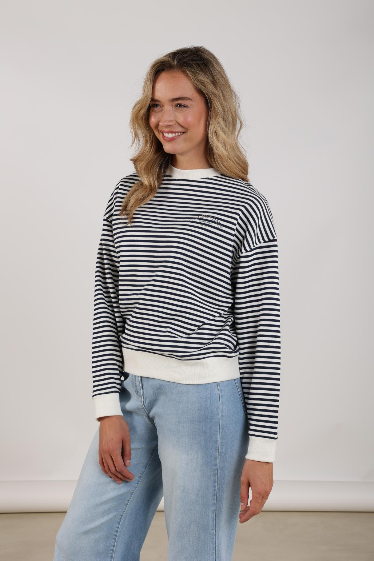 Patty Pullover Stripe | Offwhite/Navy