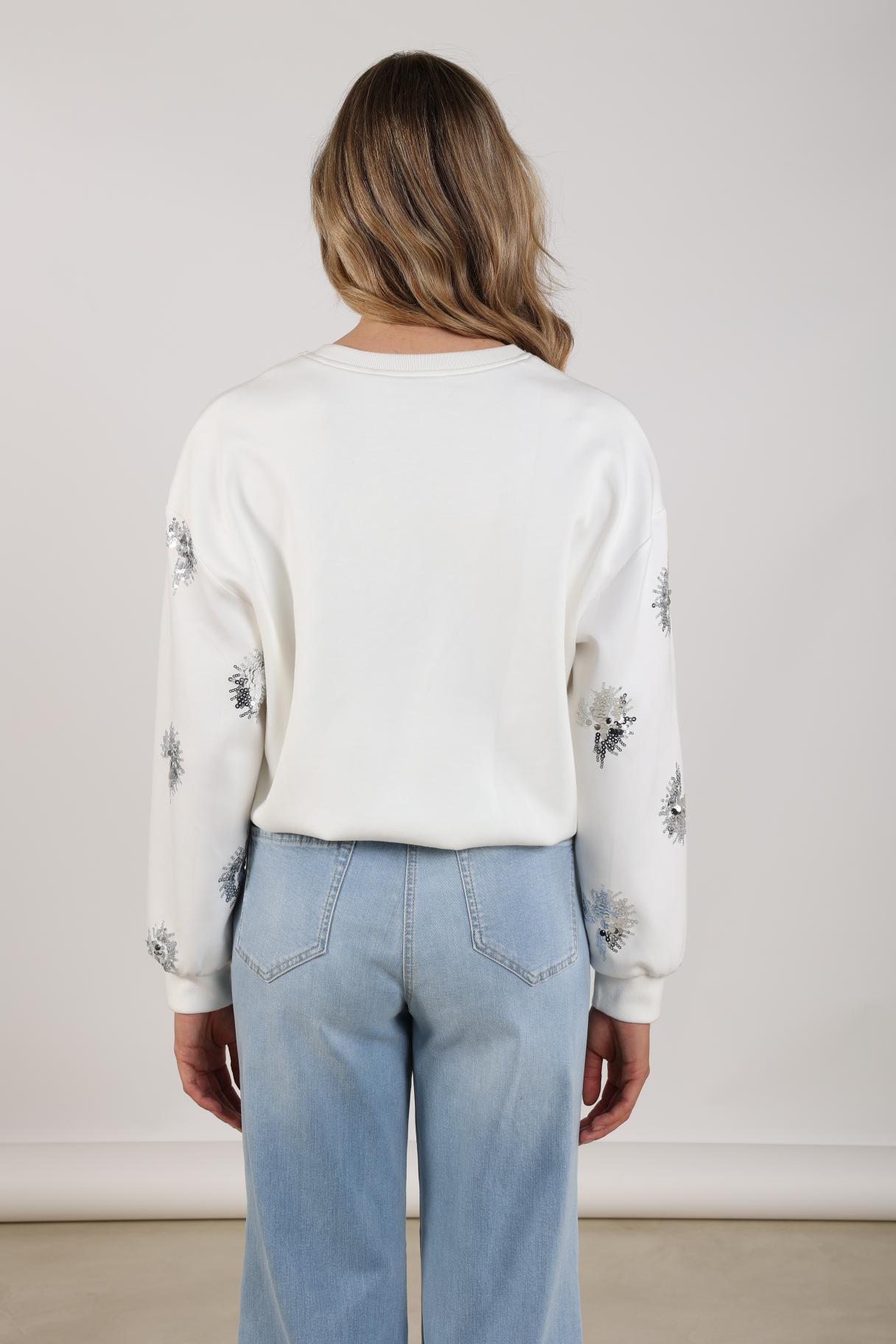Suzanne Pullover Paillet | Off White