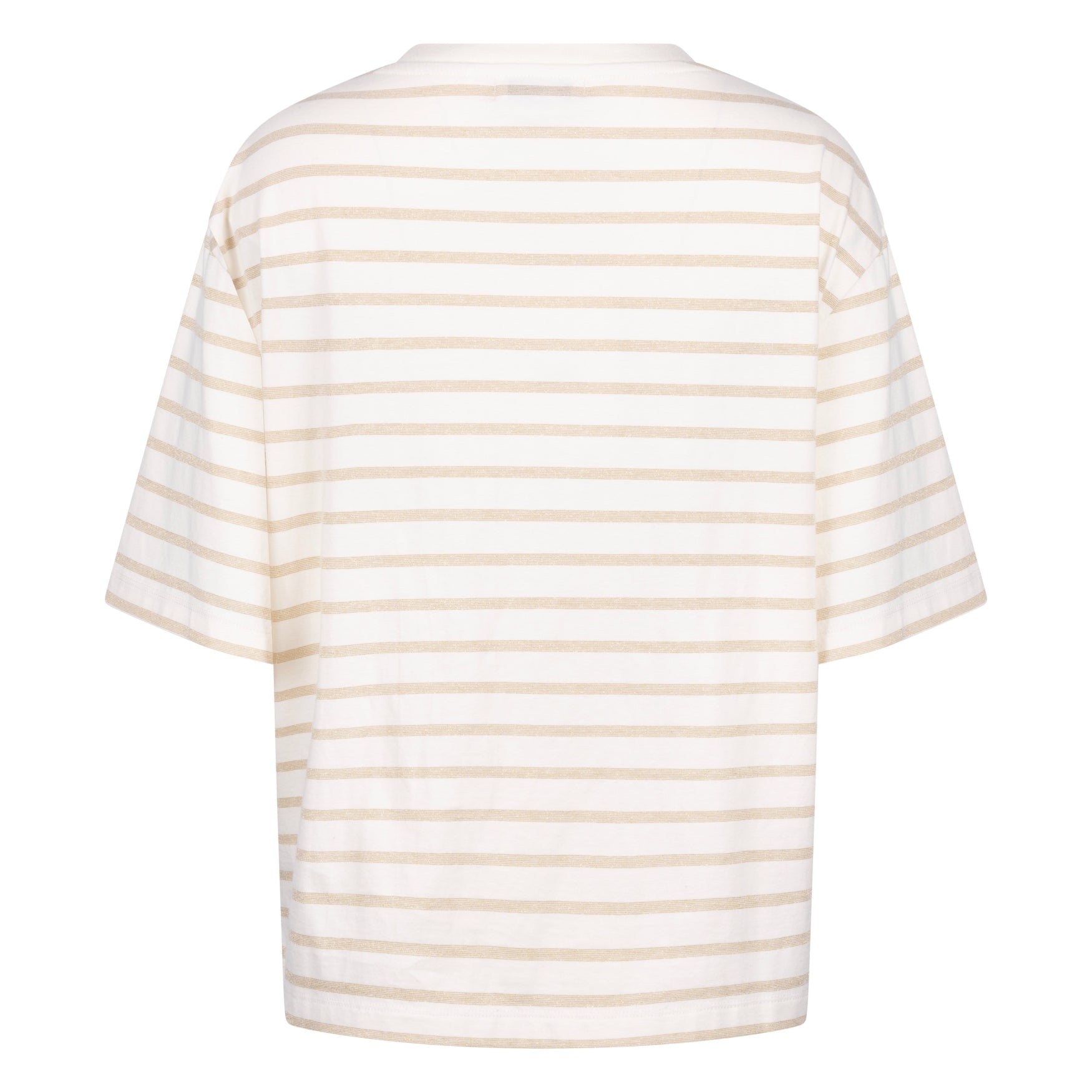 Saartje Shirt Stripe | Offwhite/Gold