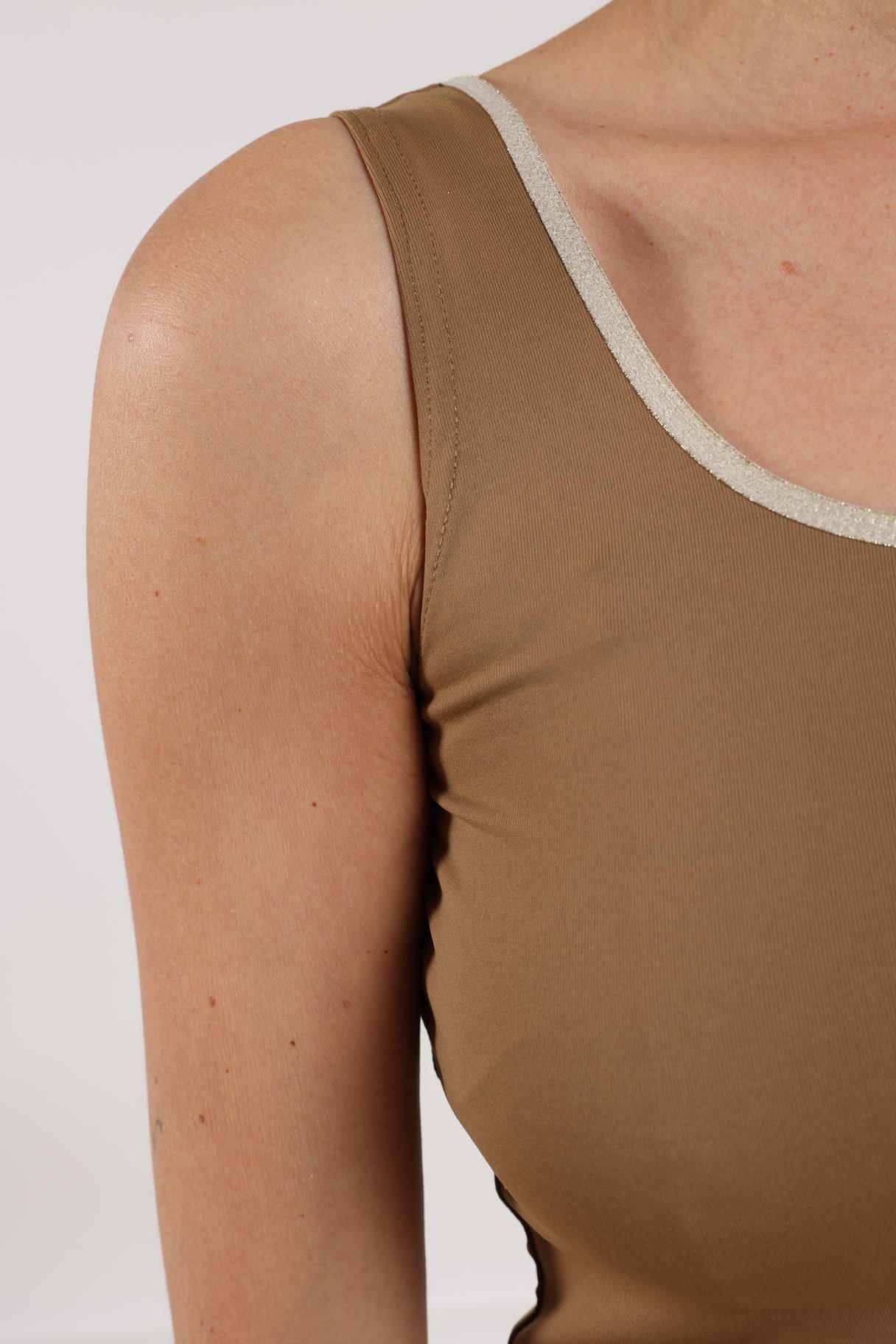 Juba Singlet | Camel/Gold