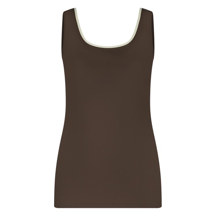 Juba Singlet | Dark Chocolate/Gold