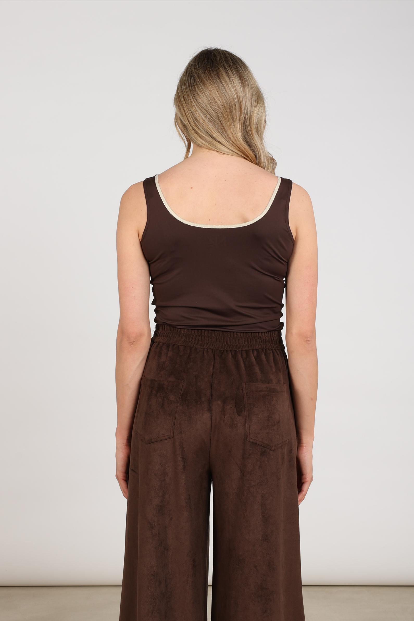 Juba Singlet | Dark Chocolate/Gold