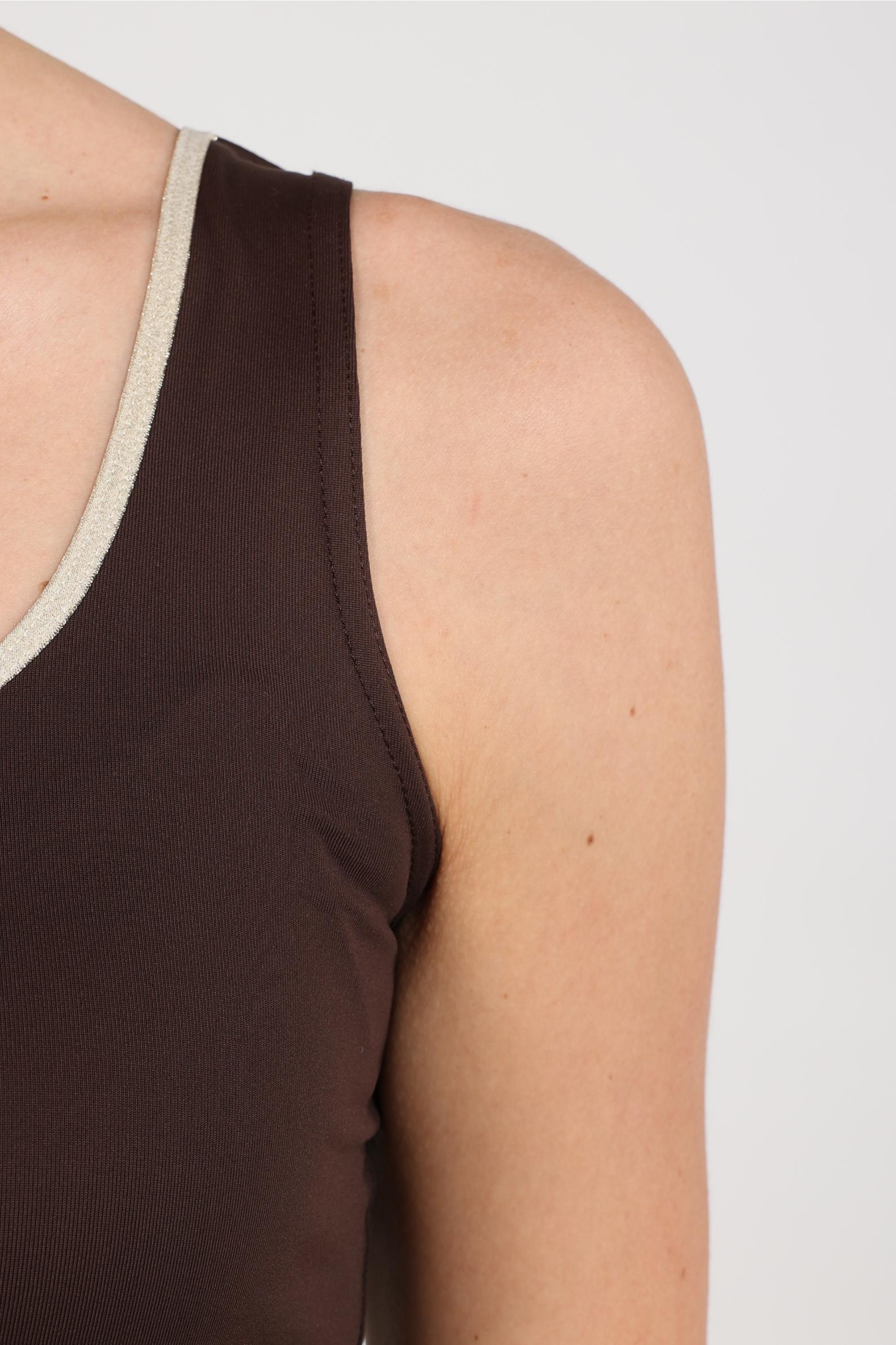Juba Singlet | Dark Chocolate/Gold