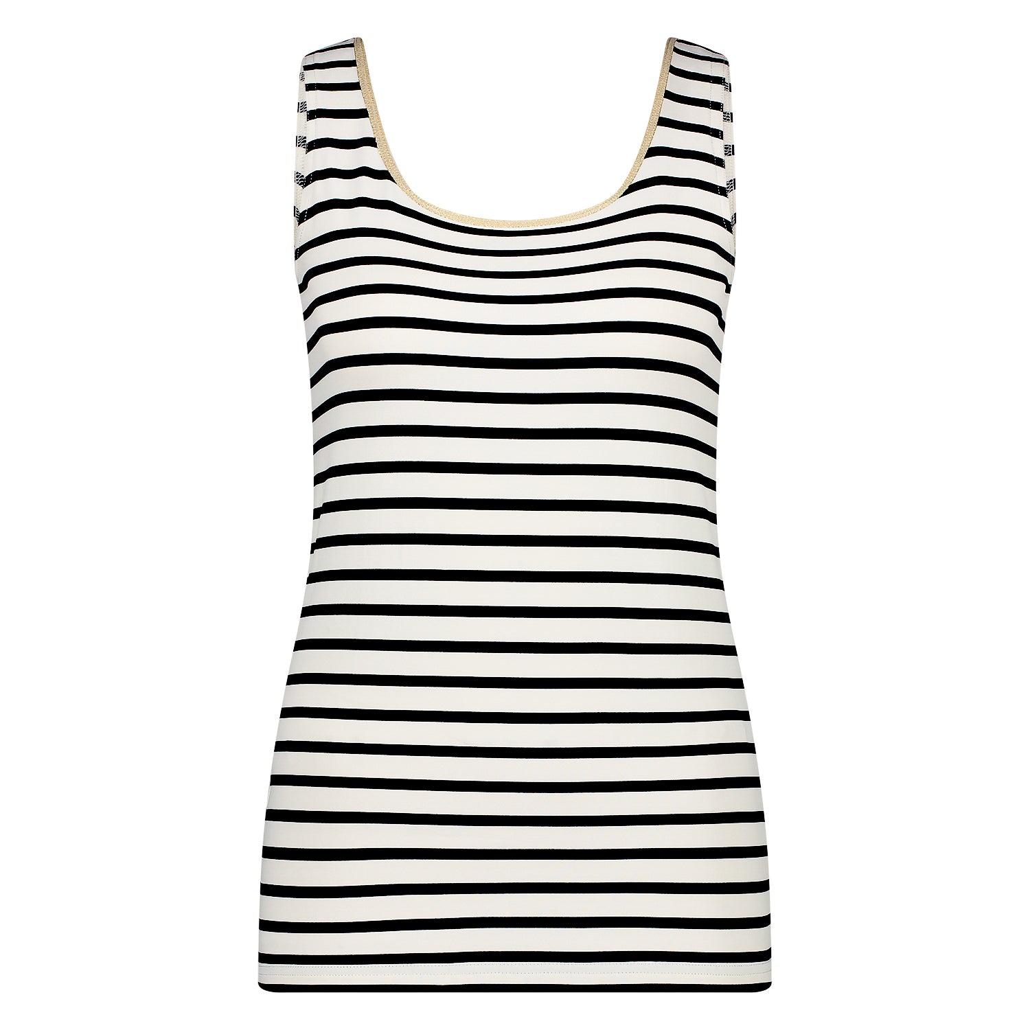 Juba Singlet Stripe | Offwhite/Black