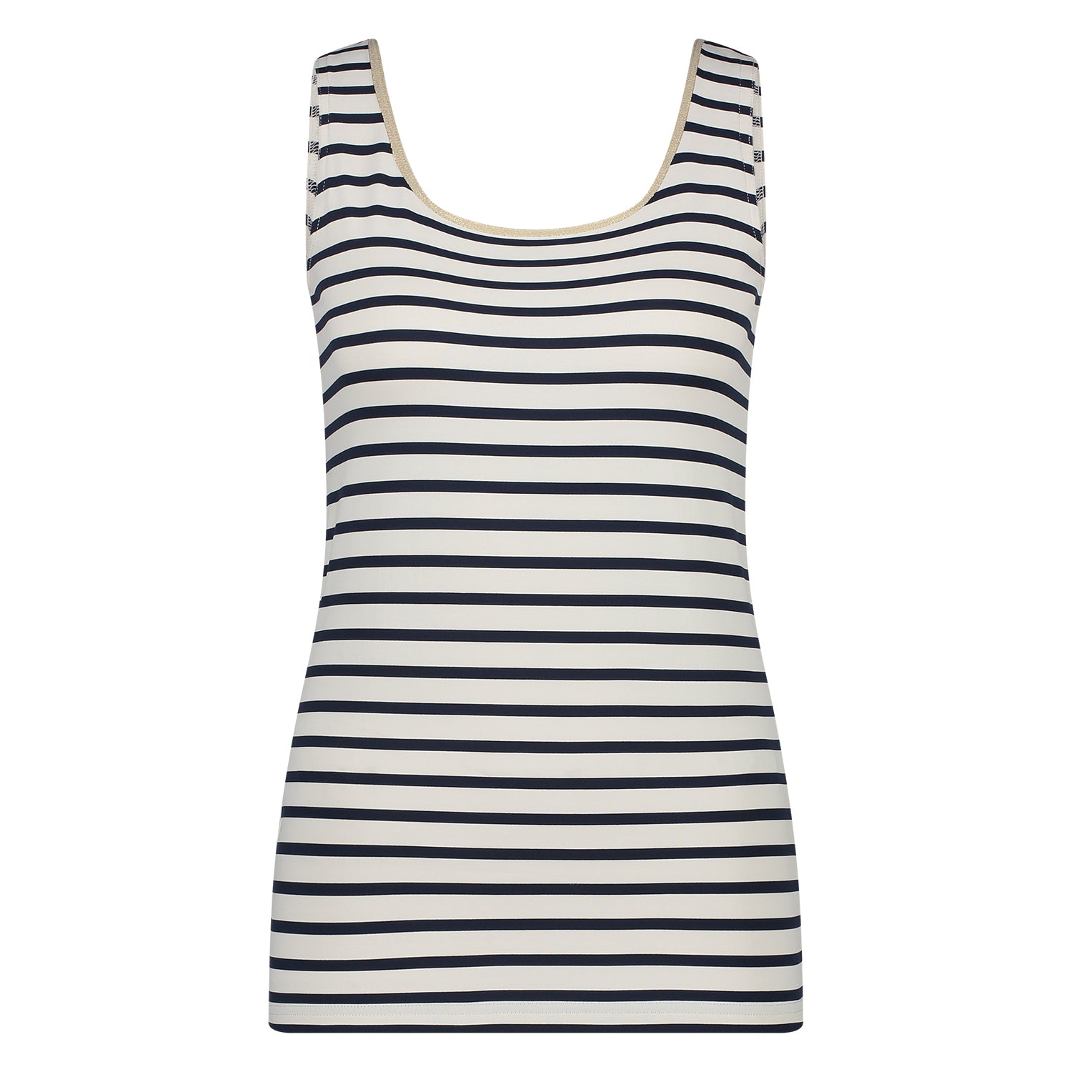 Juba Singlet Stripe | Offwhite/Navy