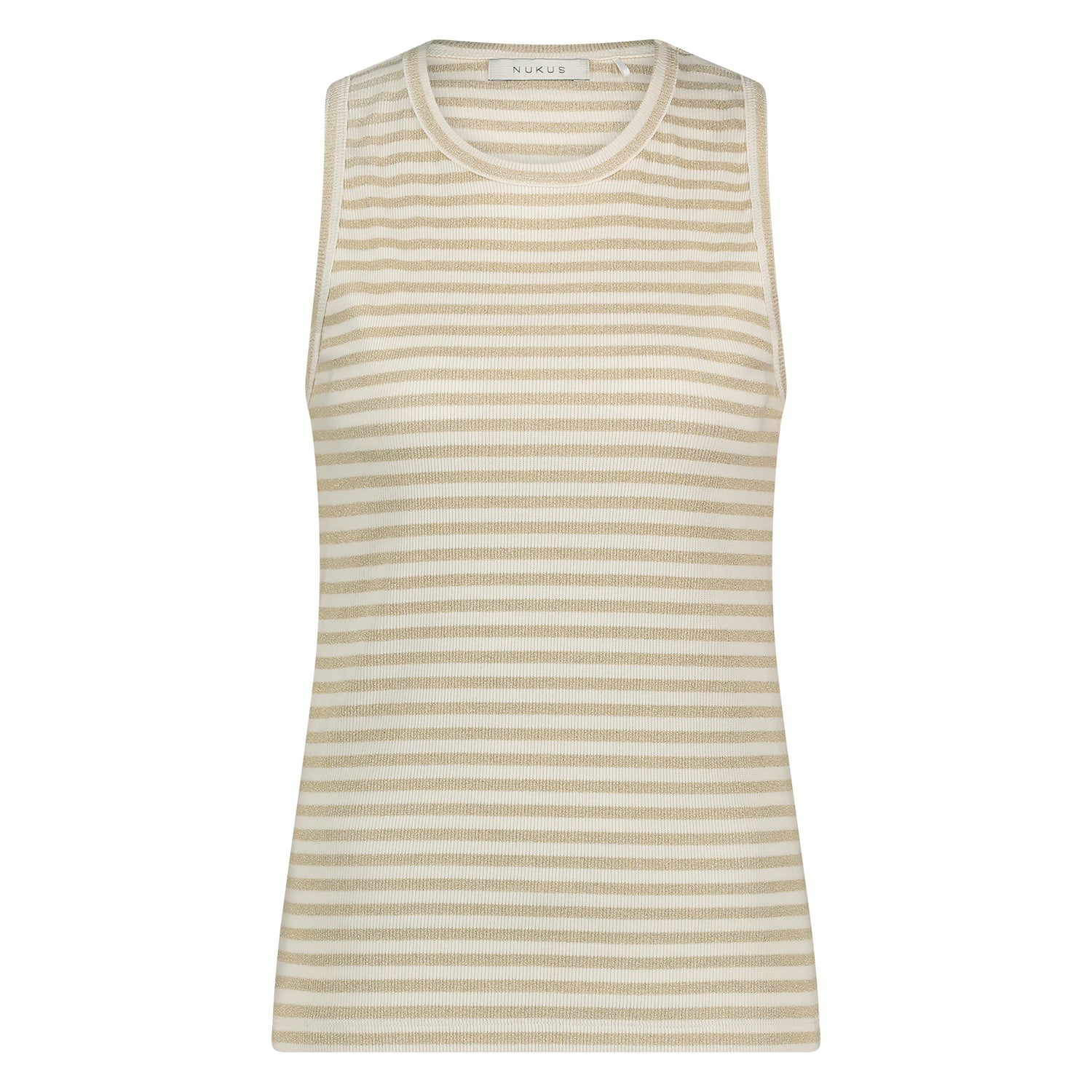 Stefania Singlet Stripes | Offwhite/Gold