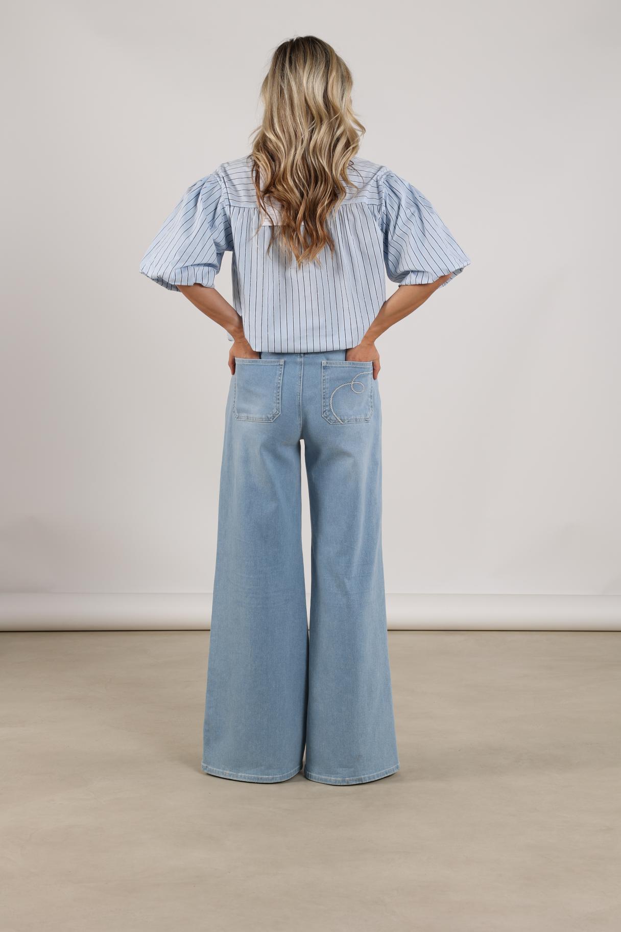 Scarlet Pants | Bleached Denim