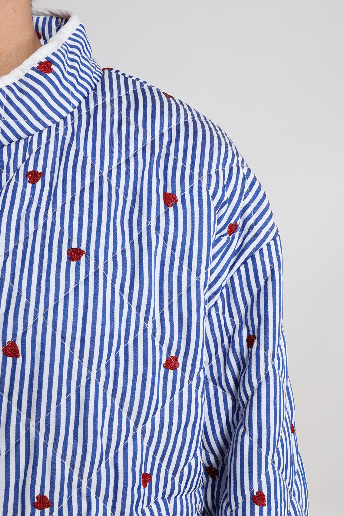 June Jacket Stripe | Offwhite/Navy