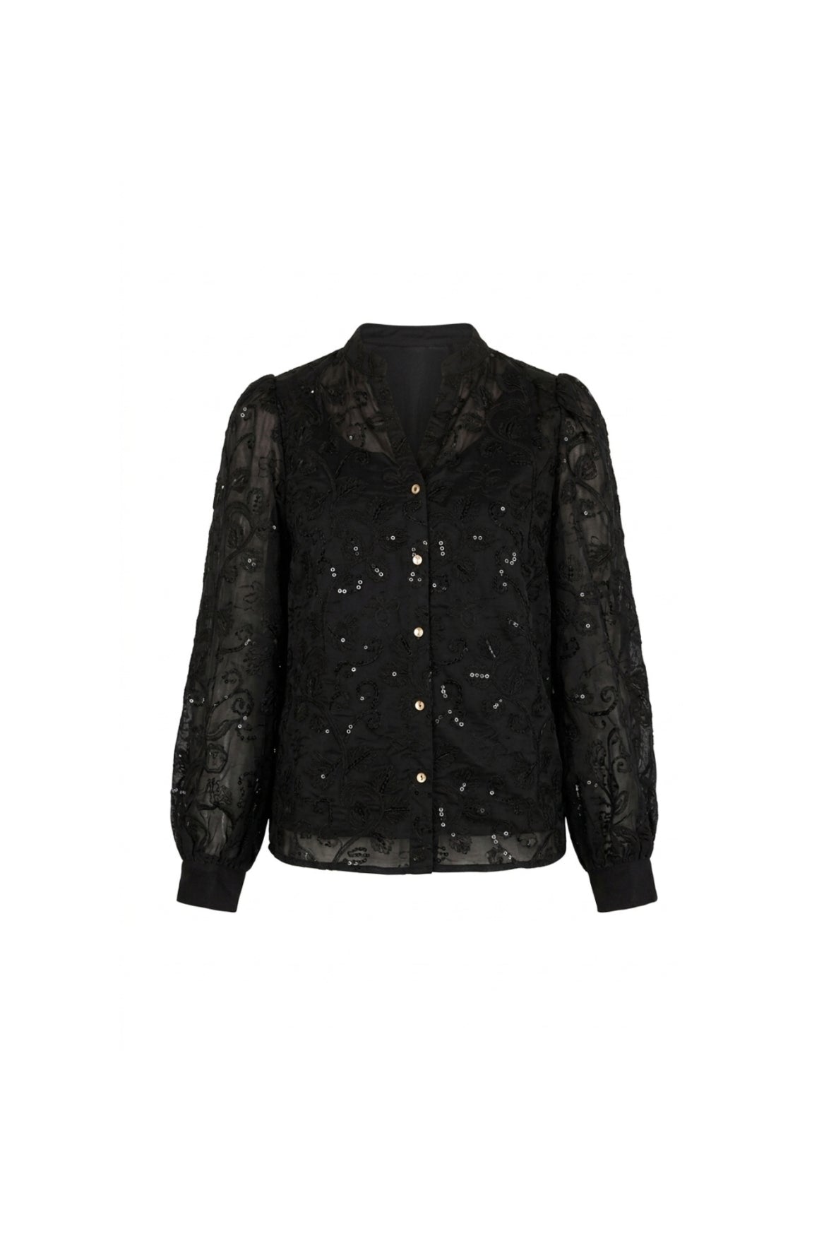 Antonella Blouse Paillet | Black