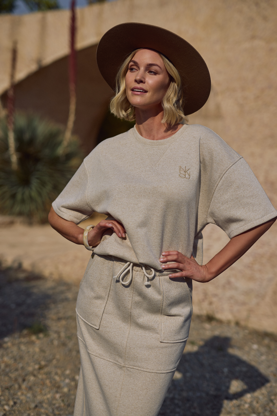 Roos Pullover Lurex | Sand