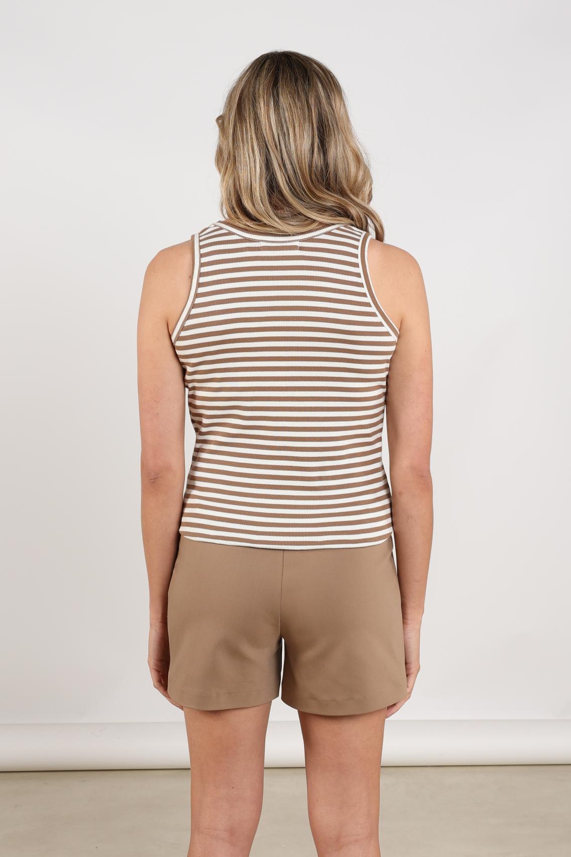 Steffie Singlet | Offwhite/Fango