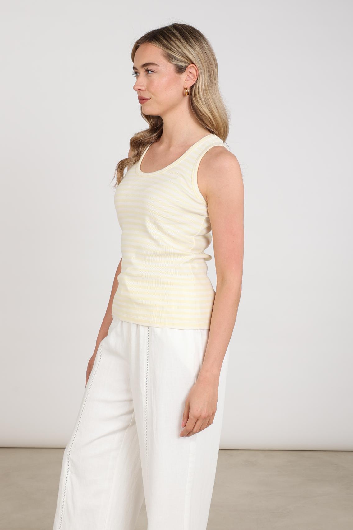 Steffie Singlet | Offwhite/Sun