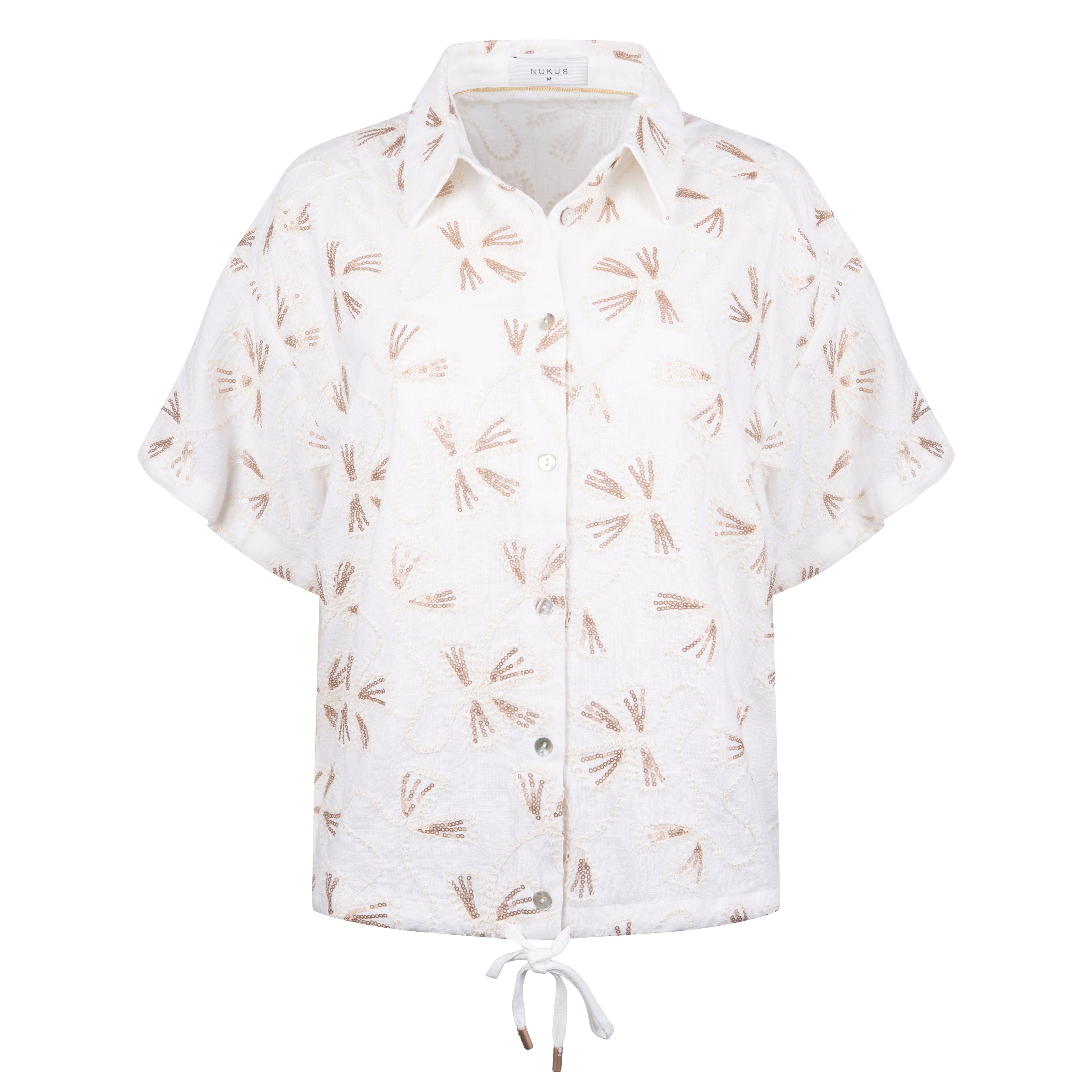 Britt Blouse Embroidery | Offwhite/Gold