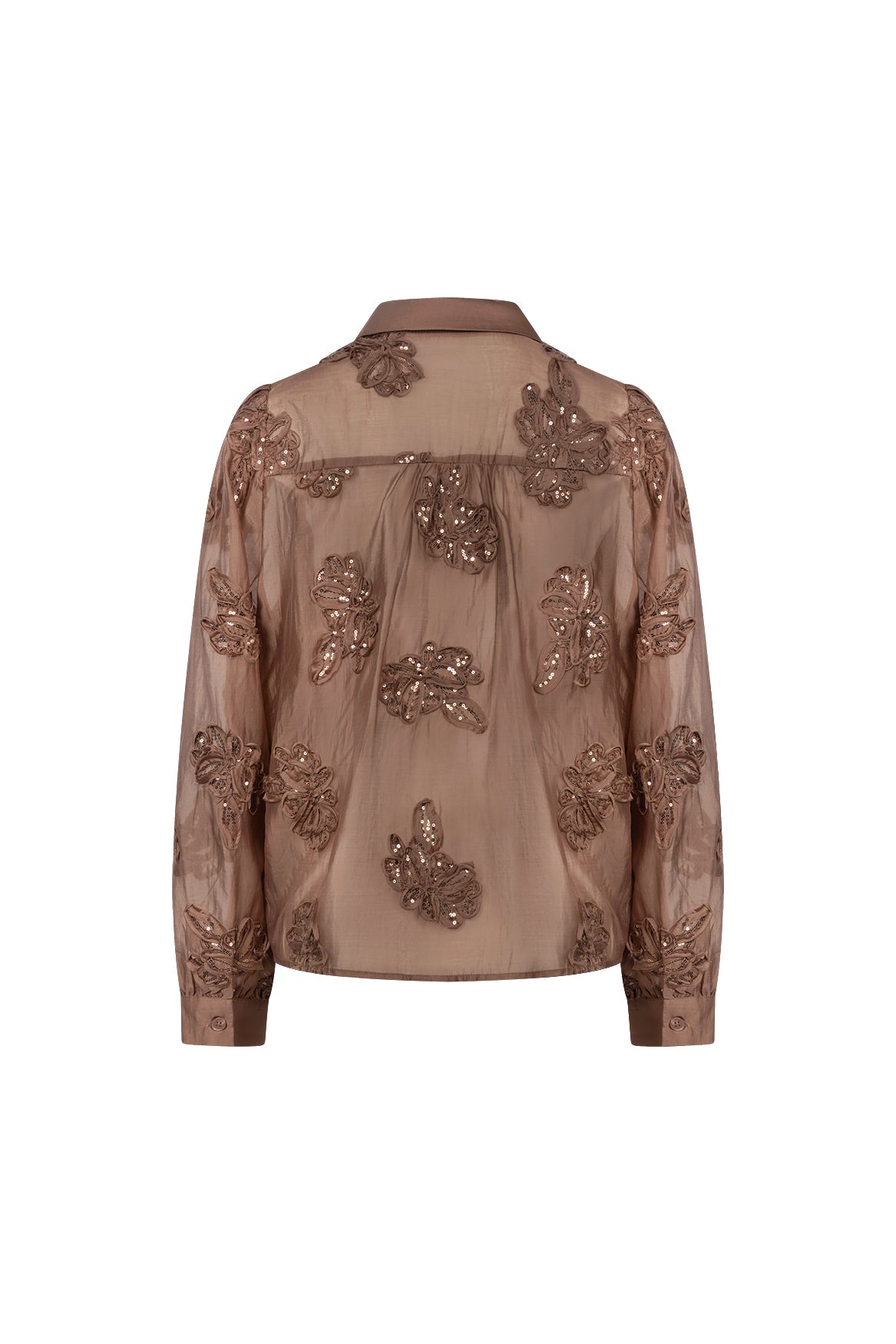 Antonella Blouse Paillet Flower | Taupe