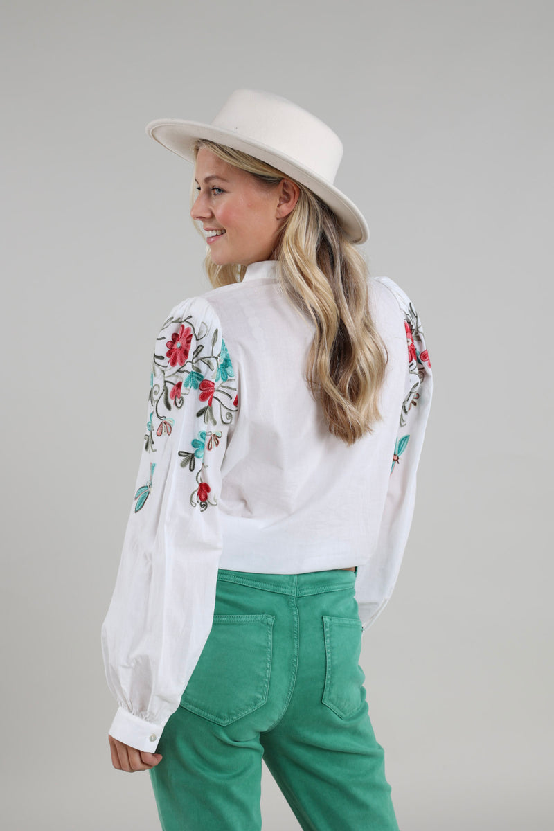 Brenda Blouse Embroidery Off White
