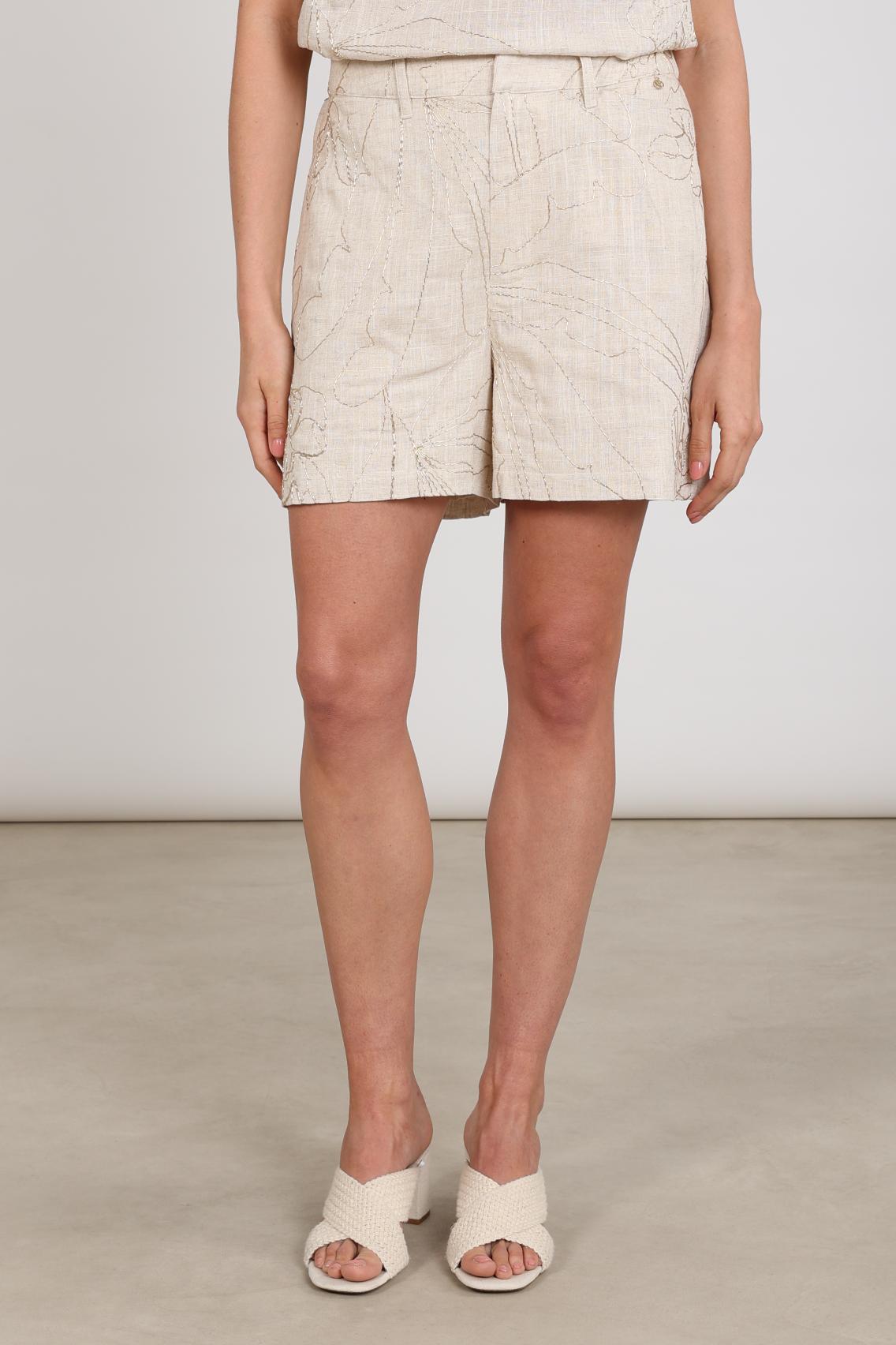 Dagmar Short Embroidery | Sand