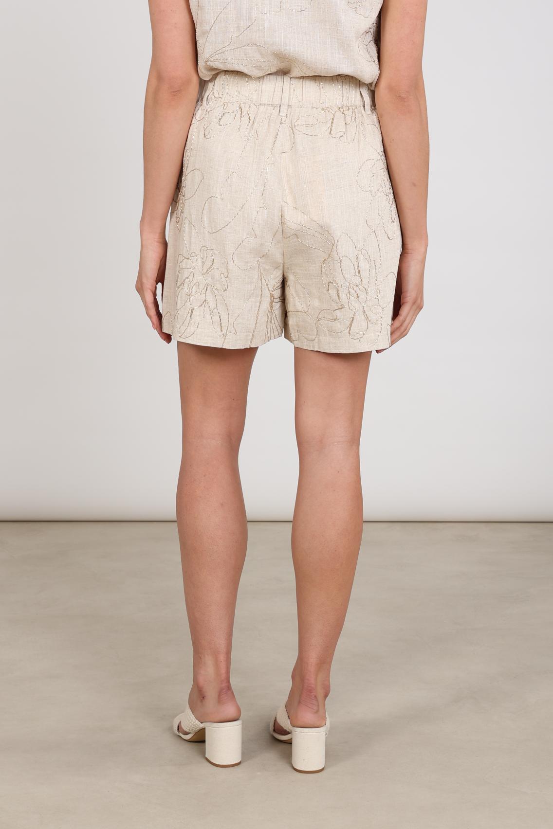 Dagmar Short Embroidery | Sand