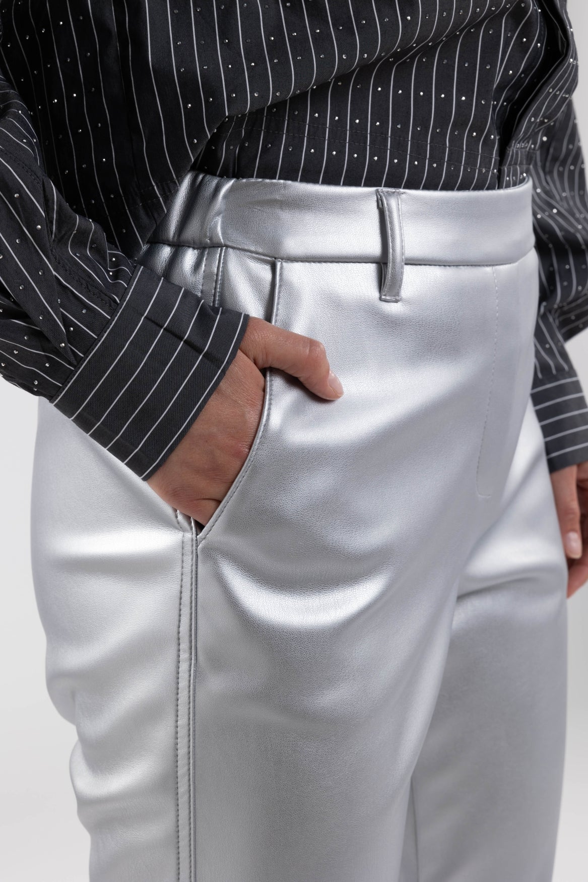 Roos Pants PU | Silver