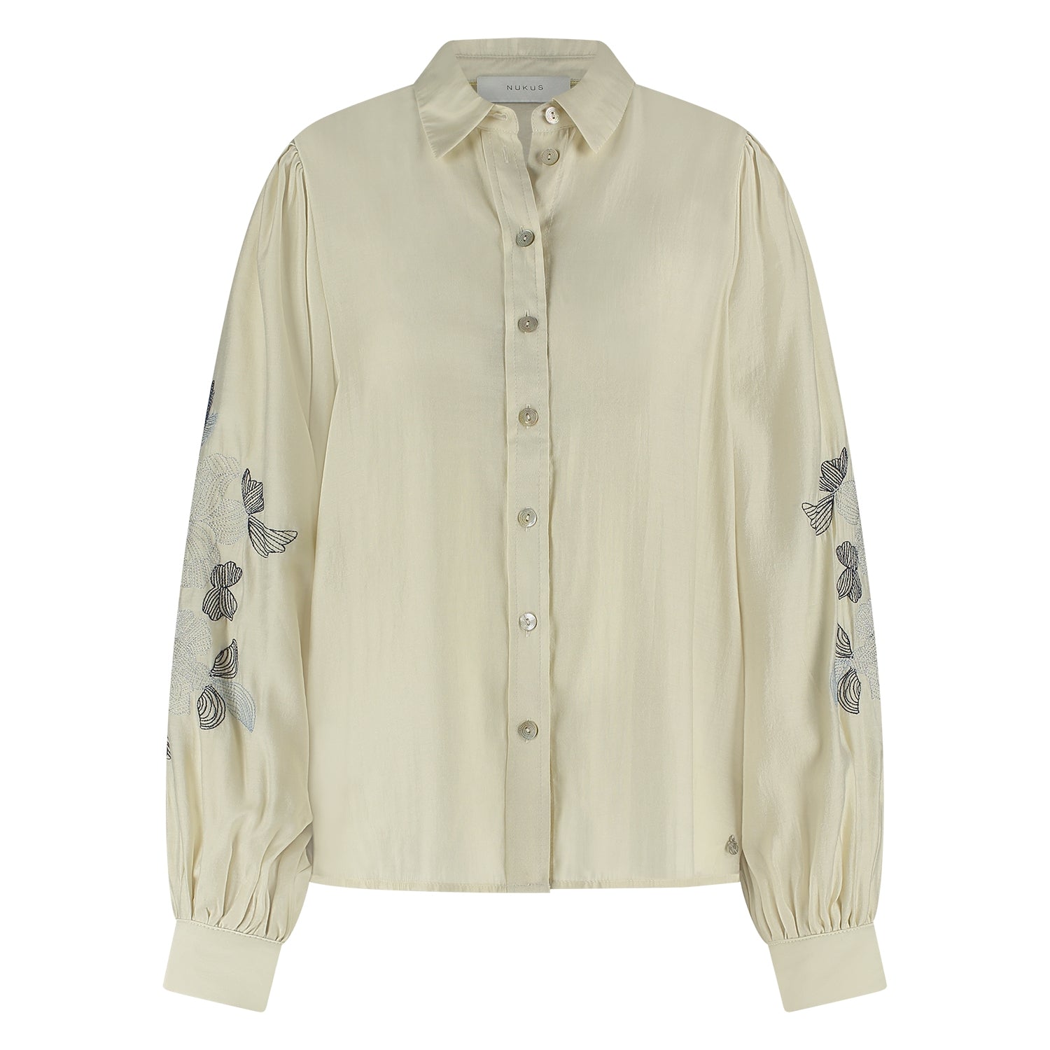 Milanova Blouse | Offwhite/Blue