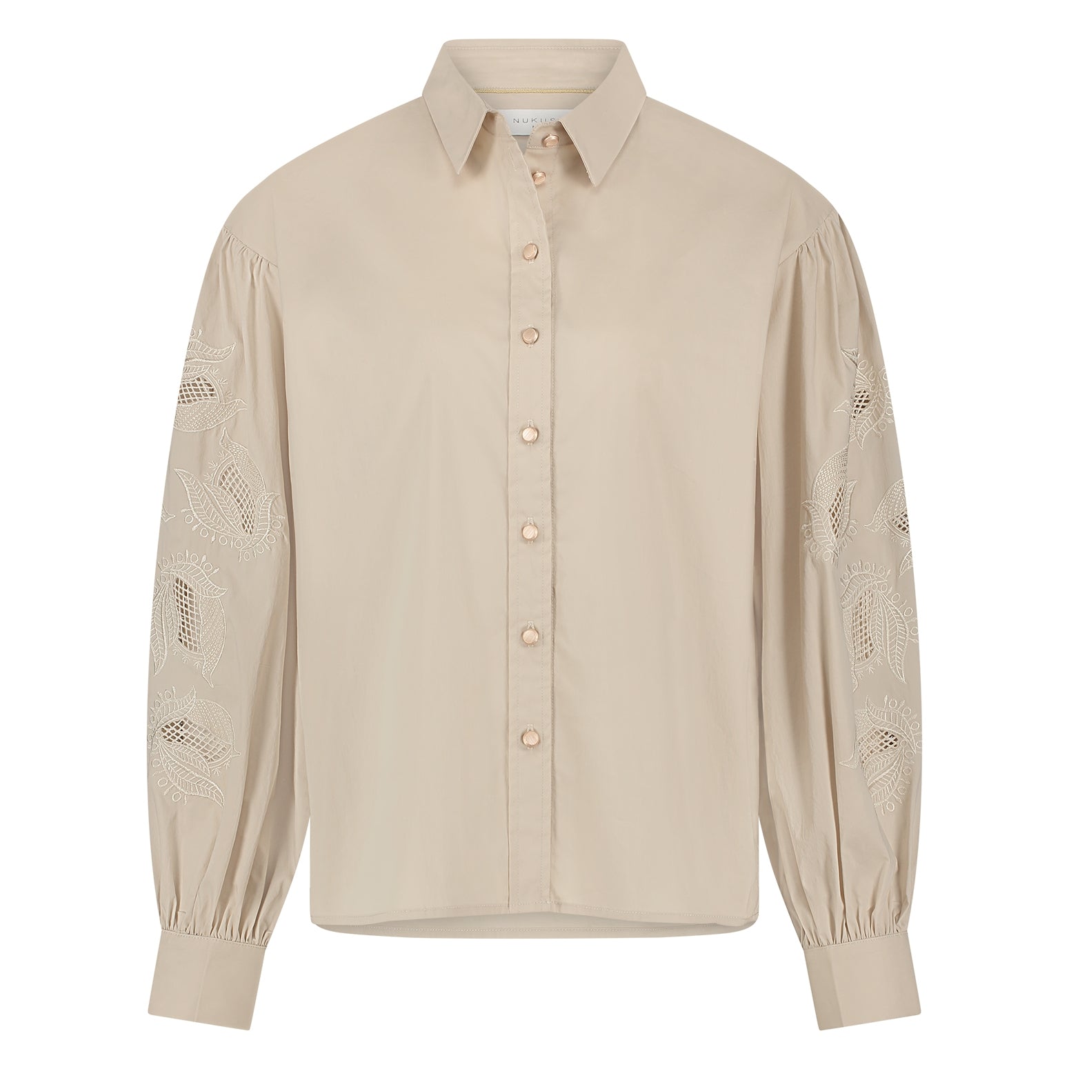 Milano Blouse Embroidery | Sand