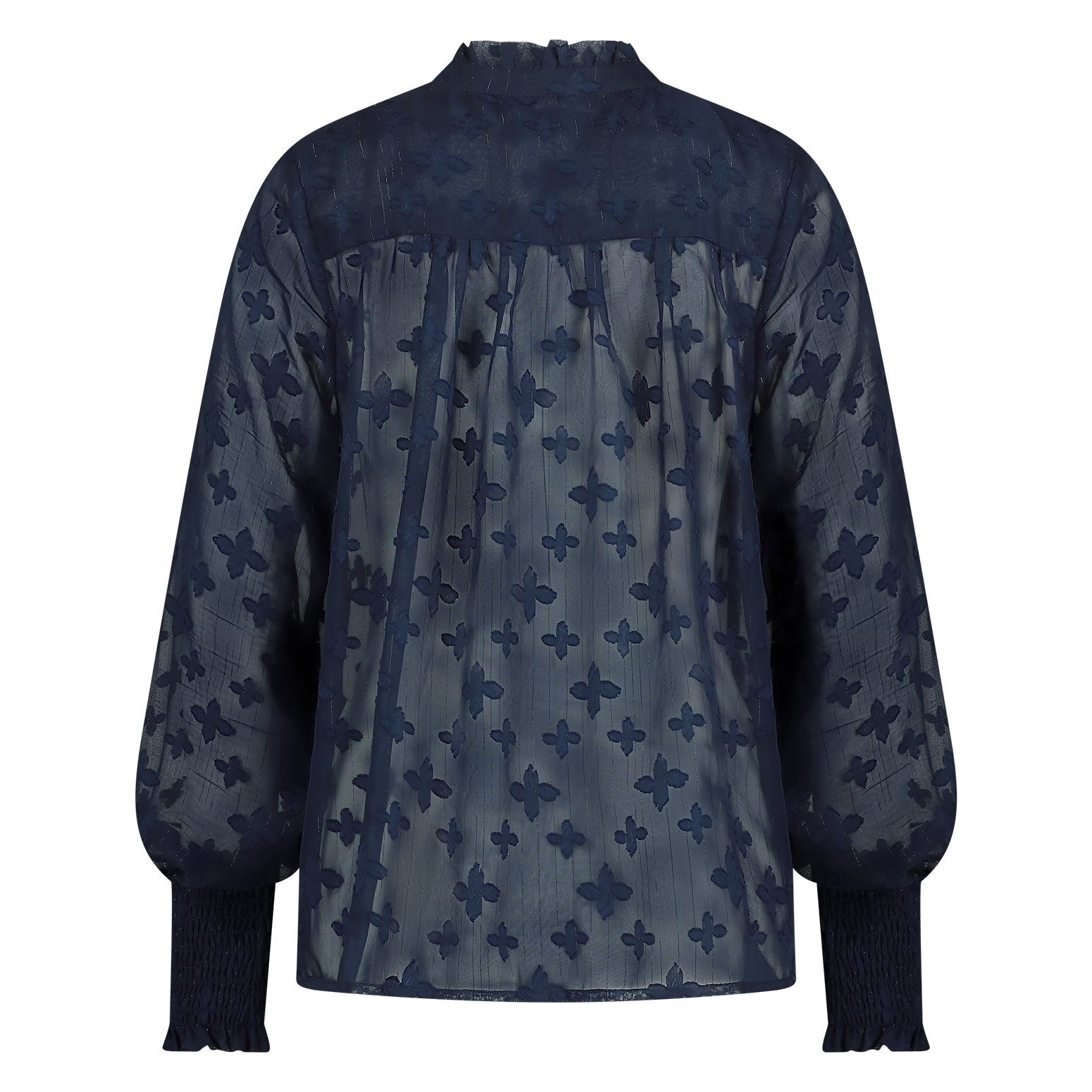 Marbella Blouse Flower | Navy