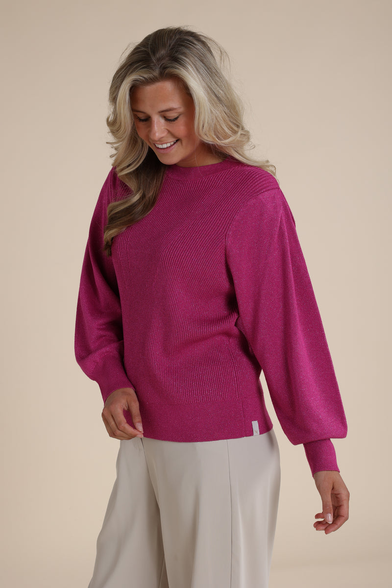 Jane Pullover Lurex Magenta