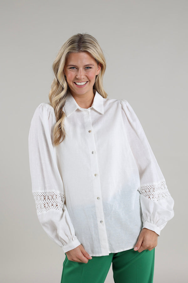 Lettie Blouse Embroidery Off White